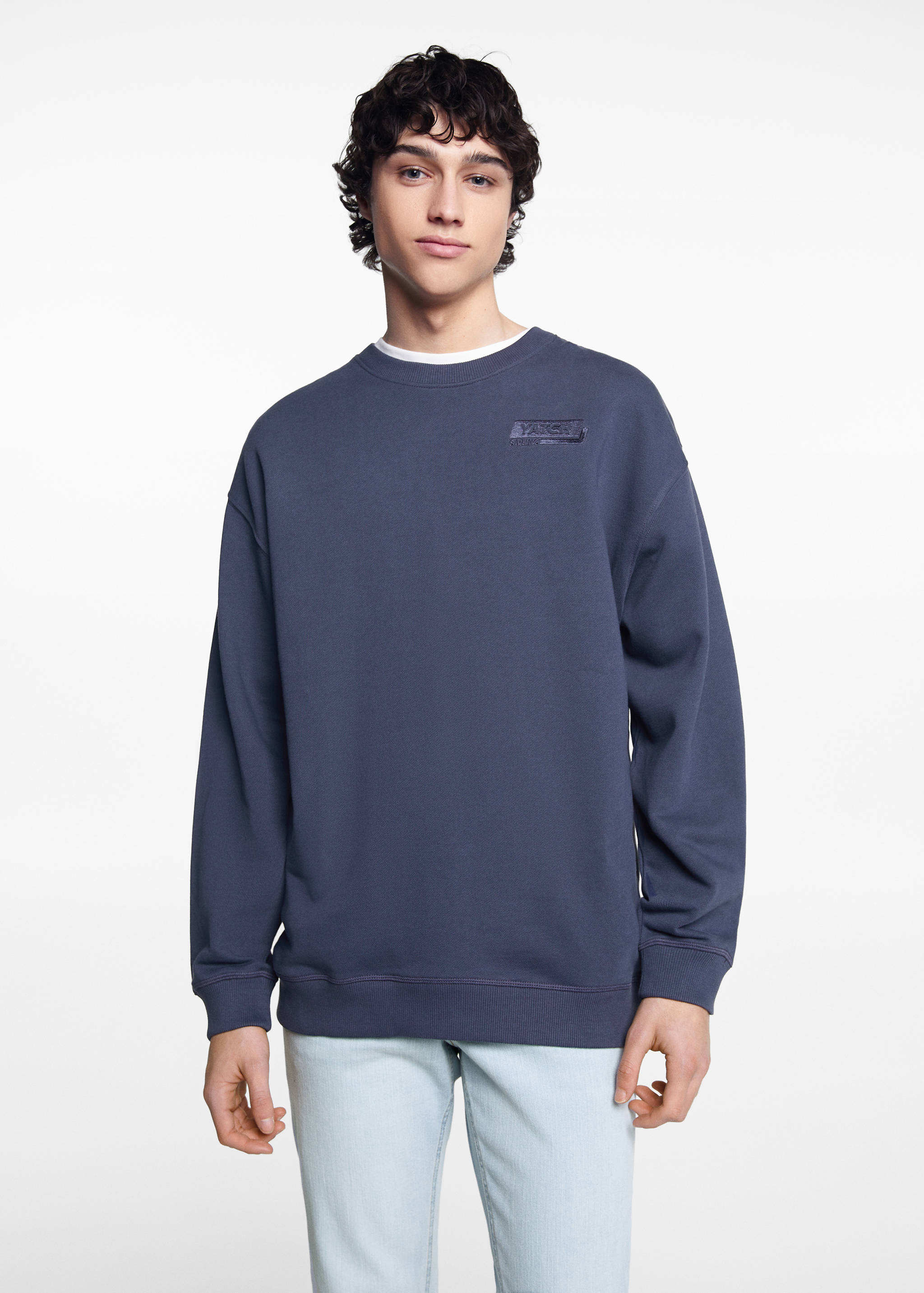 Sweatshirt with printed back - Medium plane