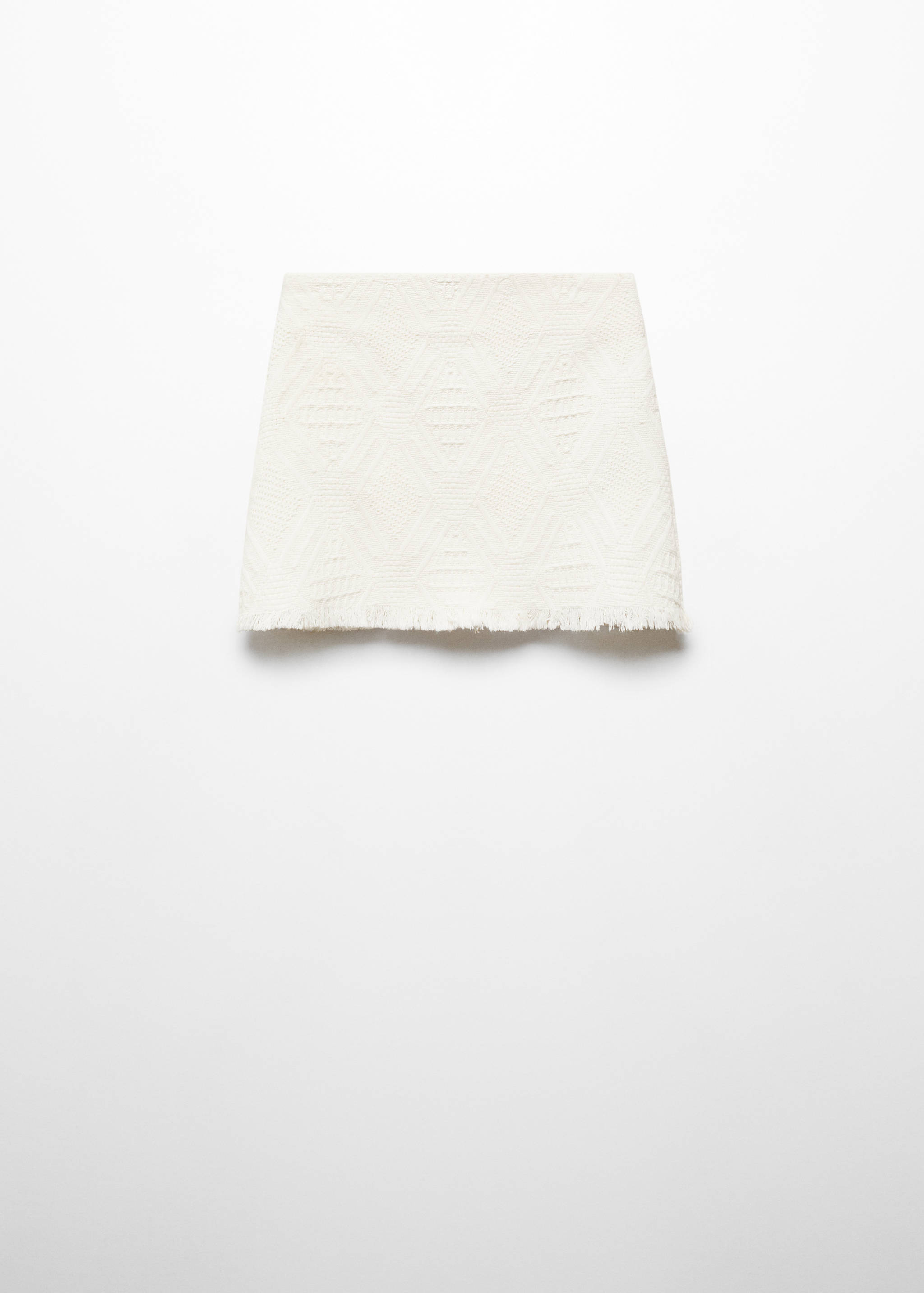 Textured skirt with fringes - Reverse of the article