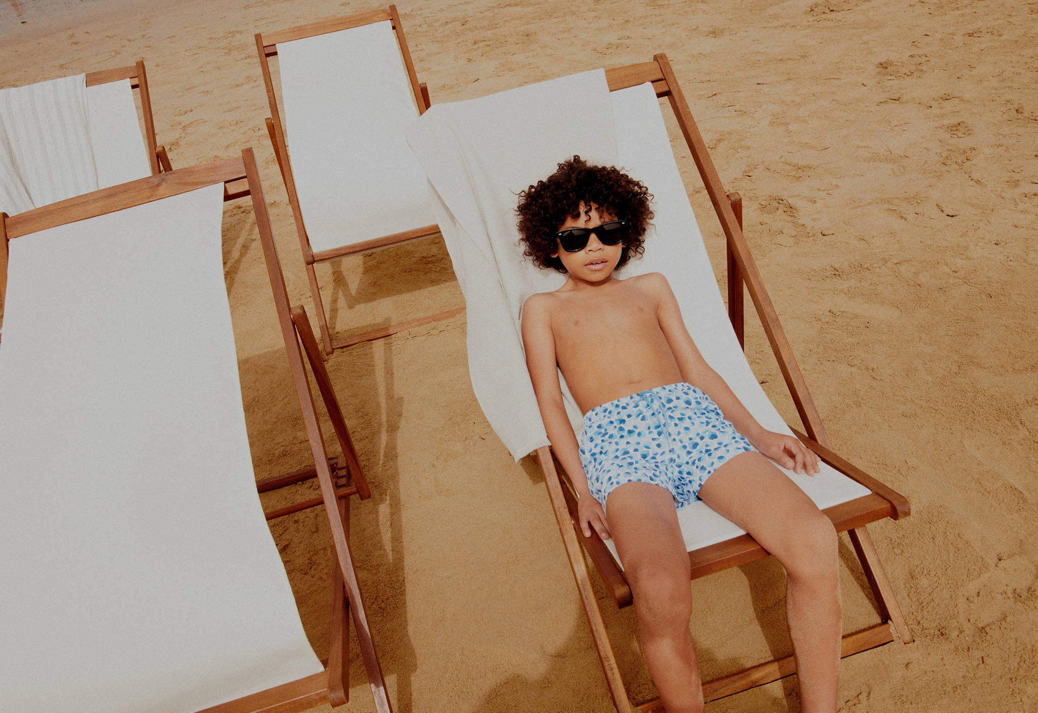 Printed swimsuit with drawstring - Panoramic plane