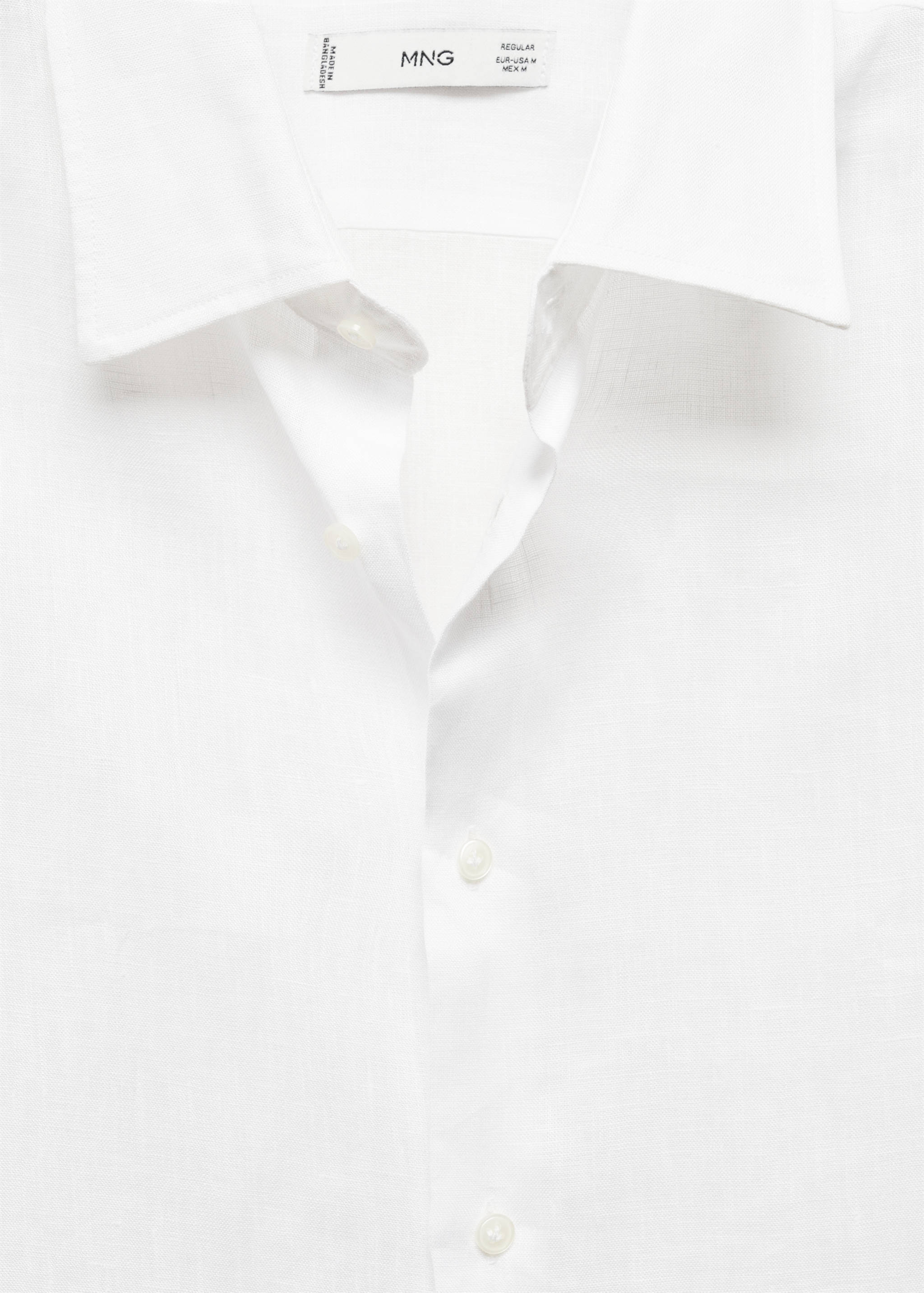Regular-fit 100% linen shirt - Details of the article 8