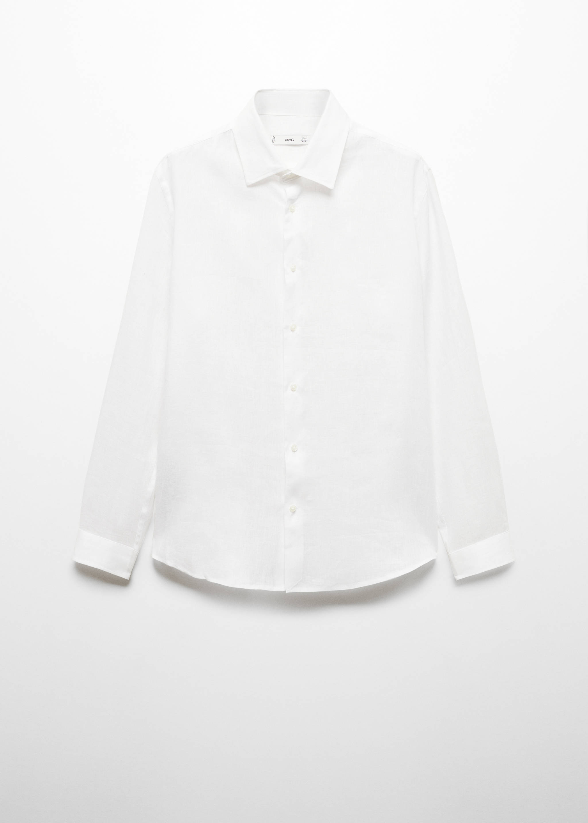 Regular-fit 100% linen shirt - Article without model