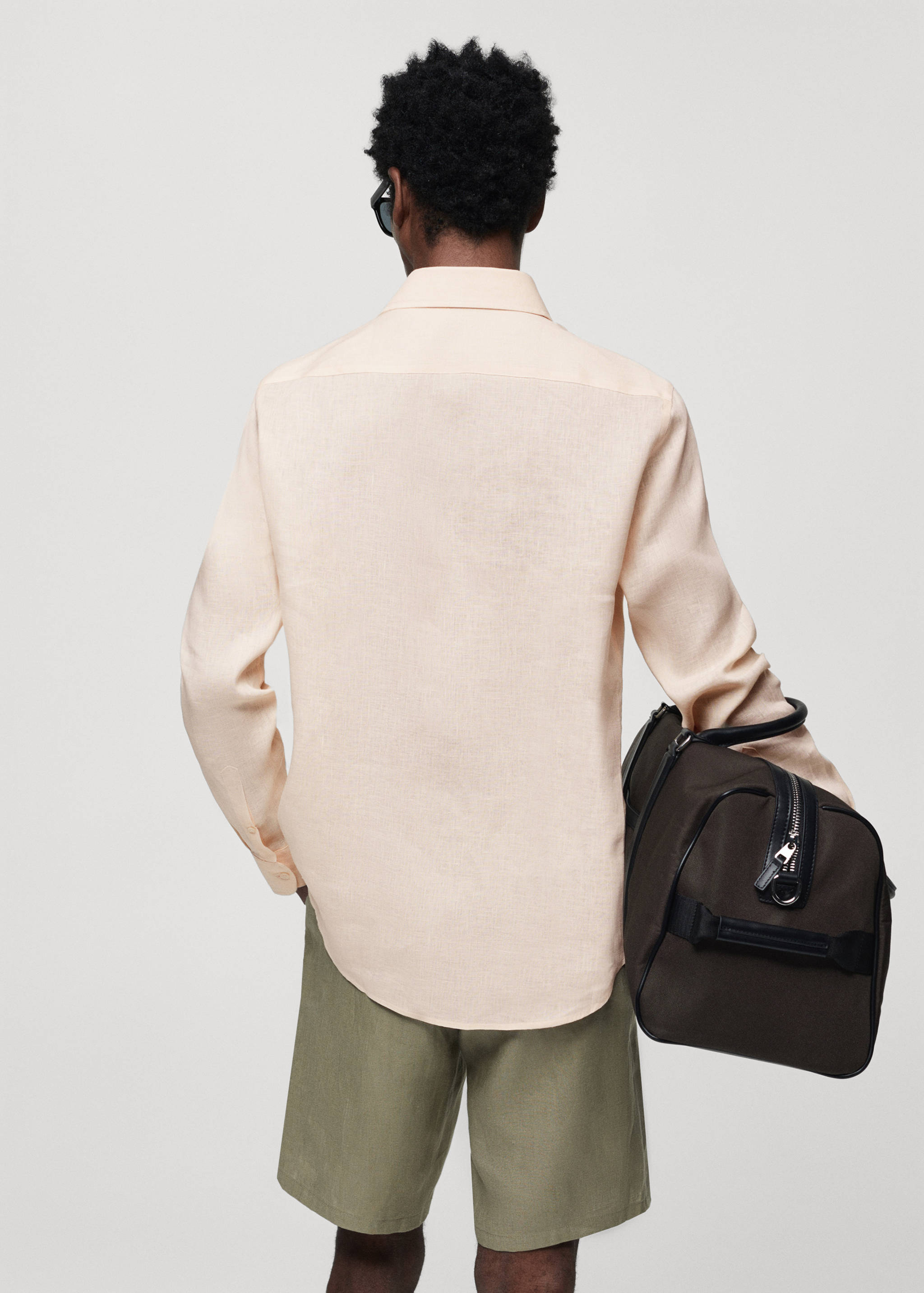 Chemise regular fit 100 % lin - Verso de l’article