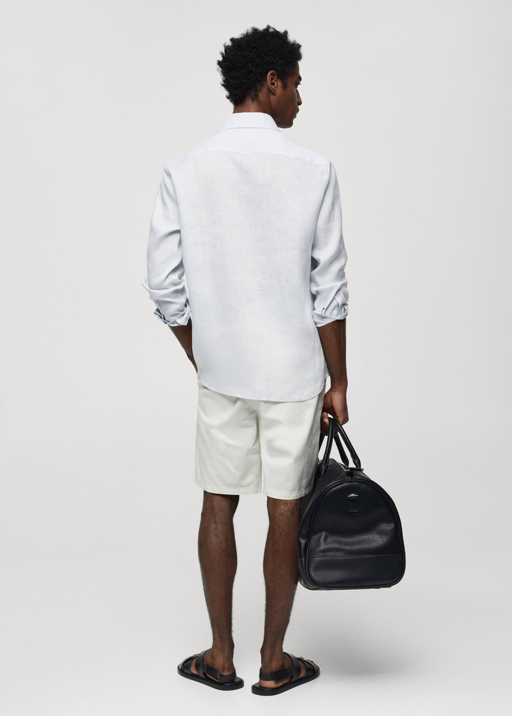 Chemise regular fit 100 % lin - Verso de l’article