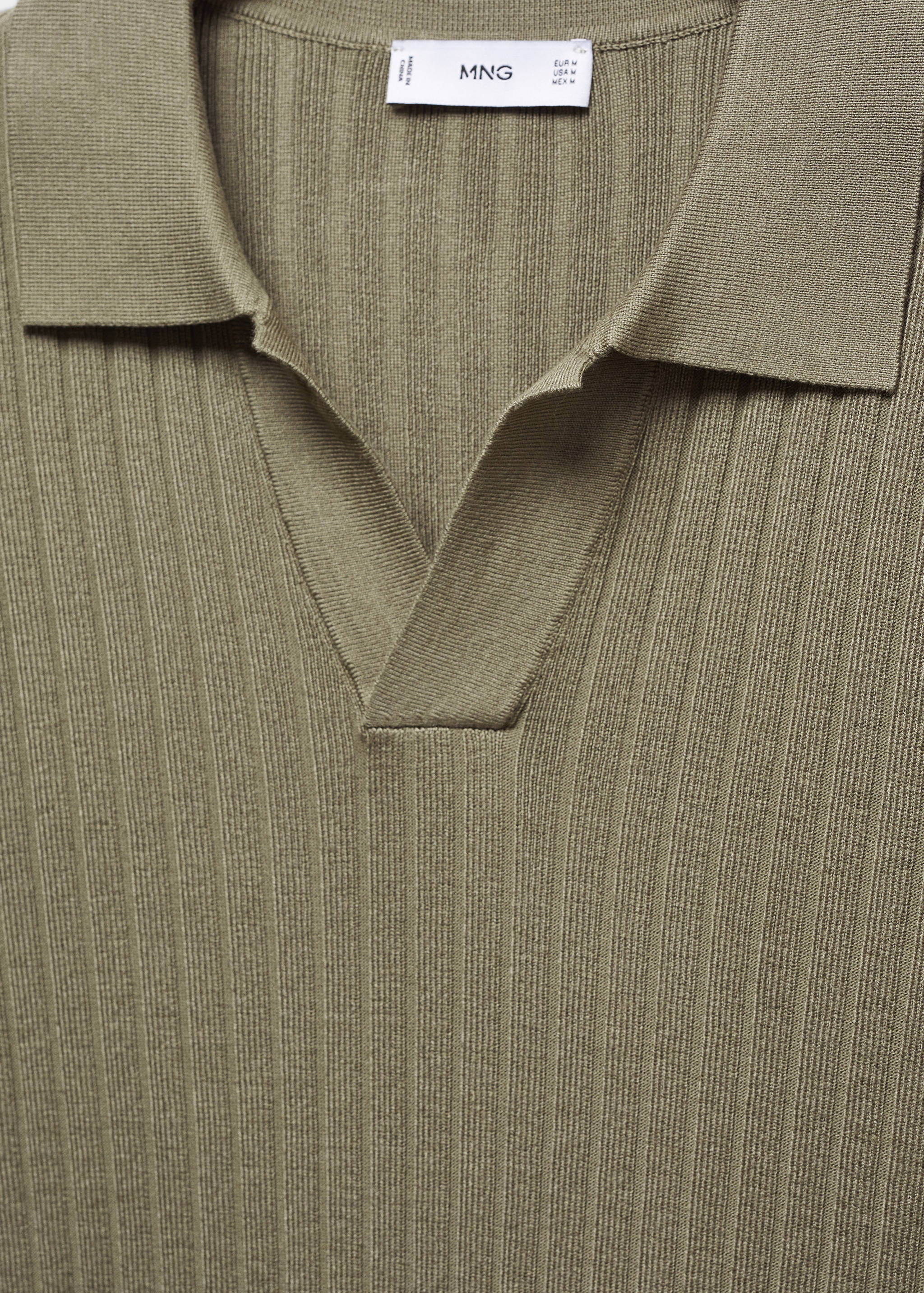 Polo maille côtelée manches courtes - Détail de l'article 8