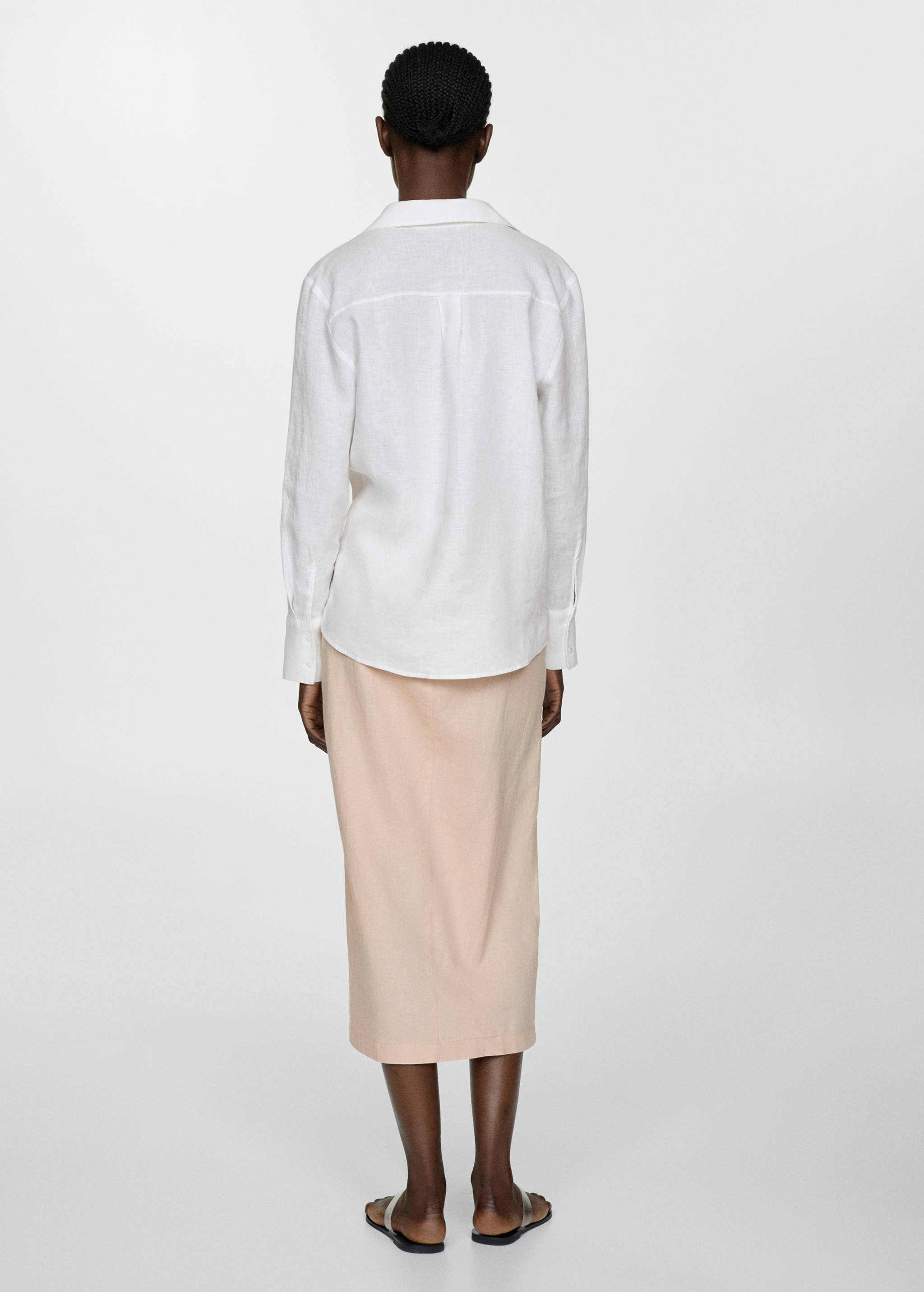 Linen 100% shirt - Reverse of the article