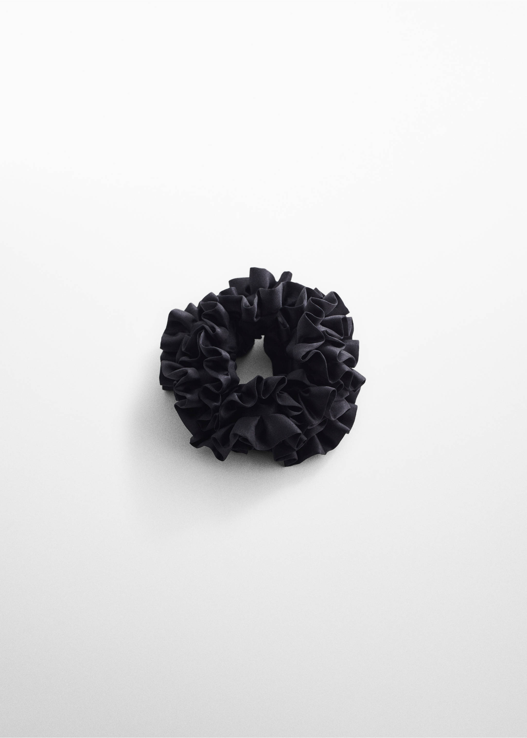 Maxi-flower scrunchie - Article without model, Black. Ref: 67096315-00.