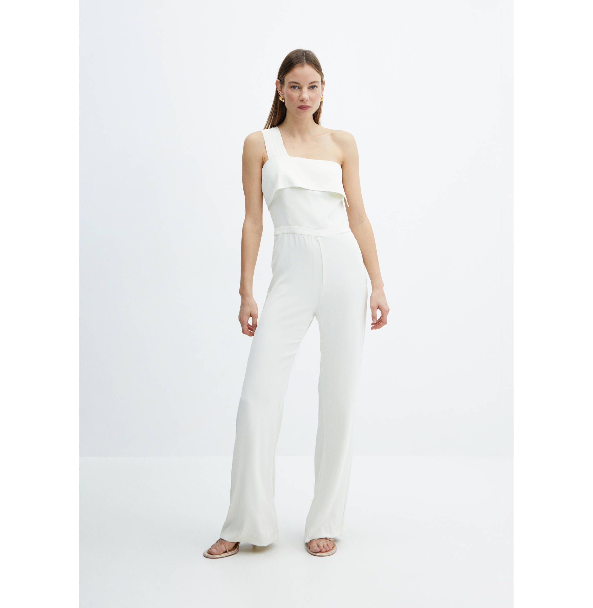 Ruffled asymmetric jumpsuit - General plane