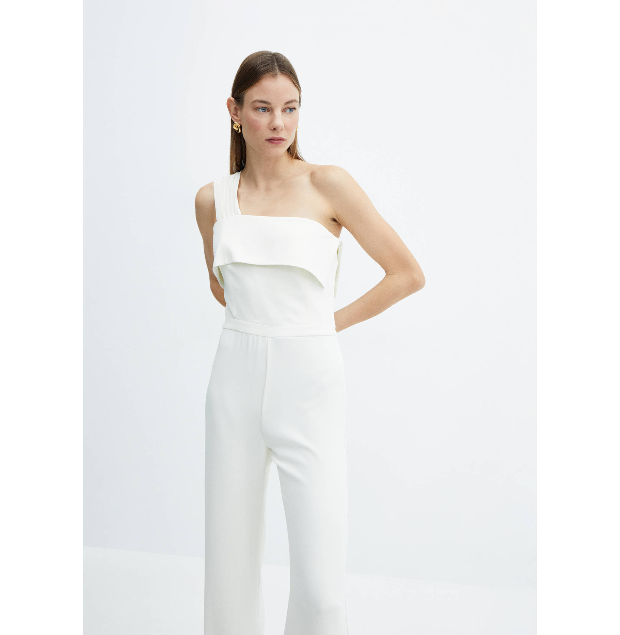 Ruffled asymmetric jumpsuit - Medium plane