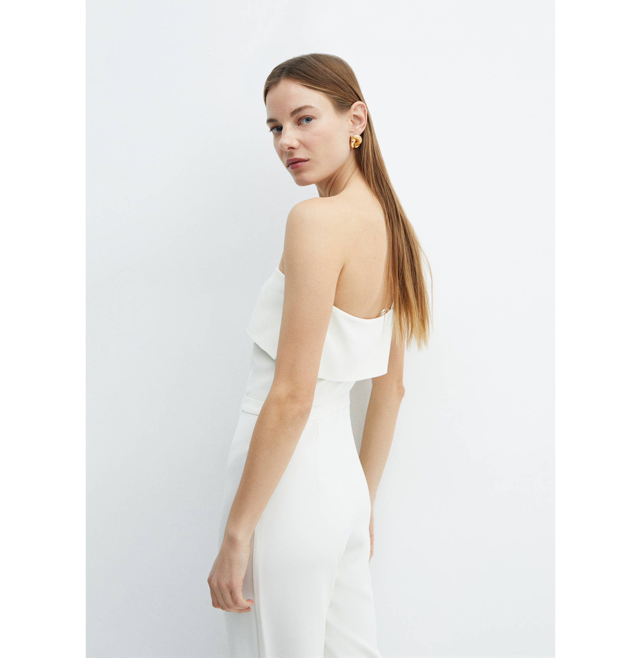 Ruffled asymmetric jumpsuit - Details of the article 1