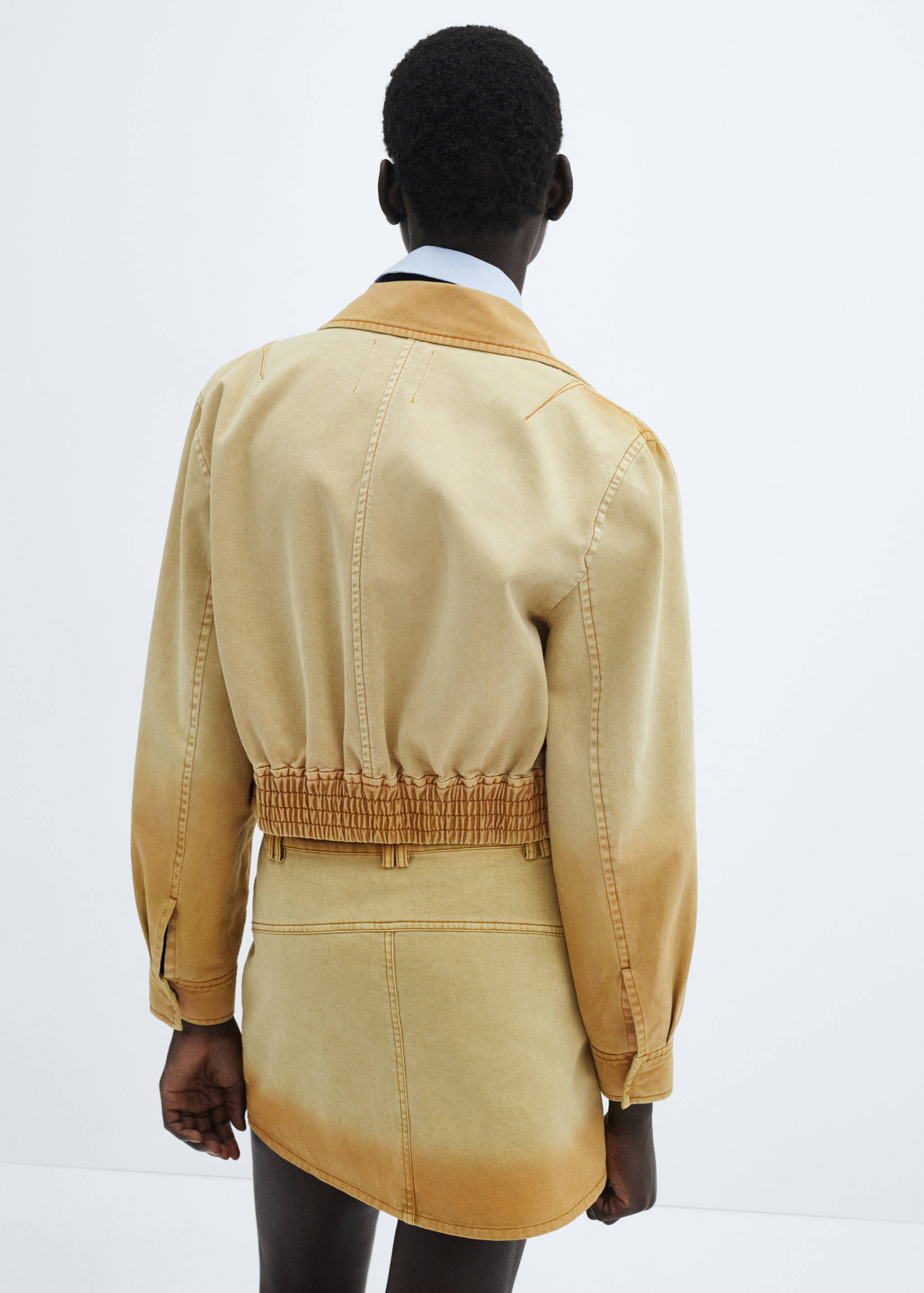 Worn-effect bomber jacket - Reverse of the article