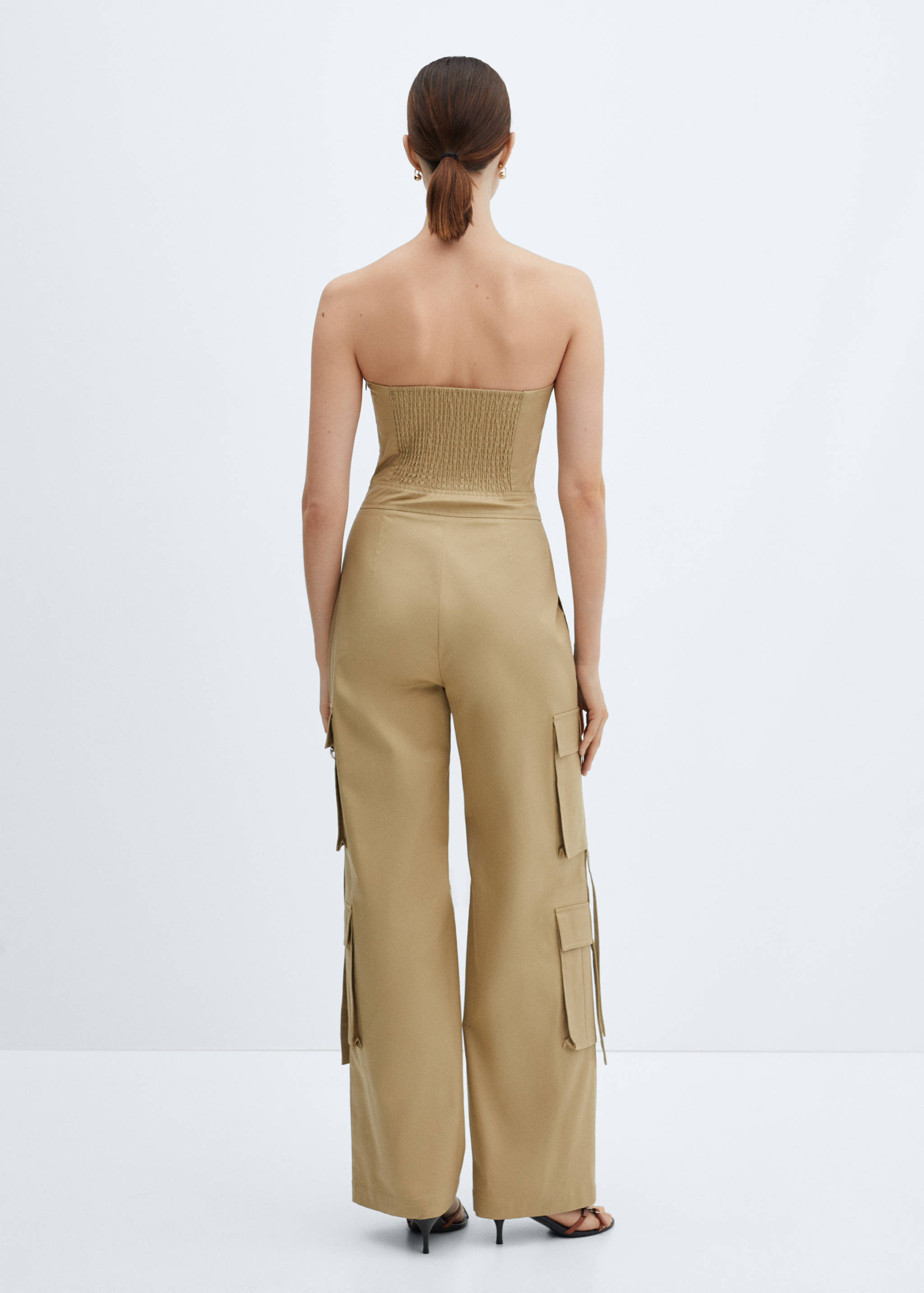 Strapless cargo jumpsuit - Reverse of the article
