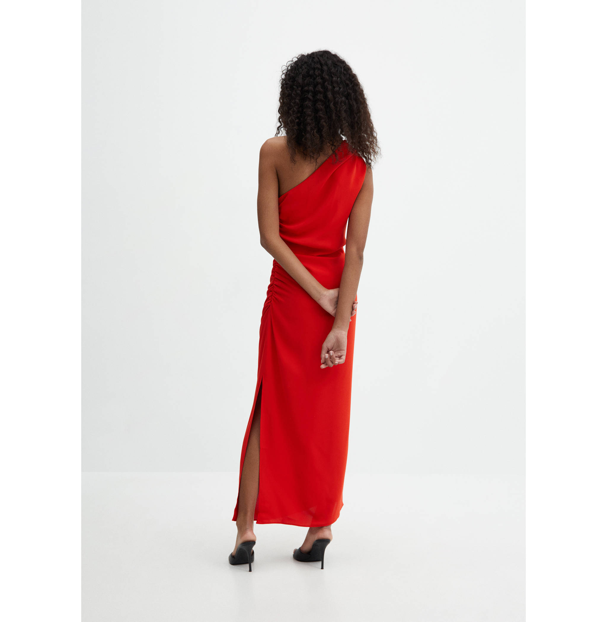 Vestido asimétrico abertura lateral - Reverso del artículo