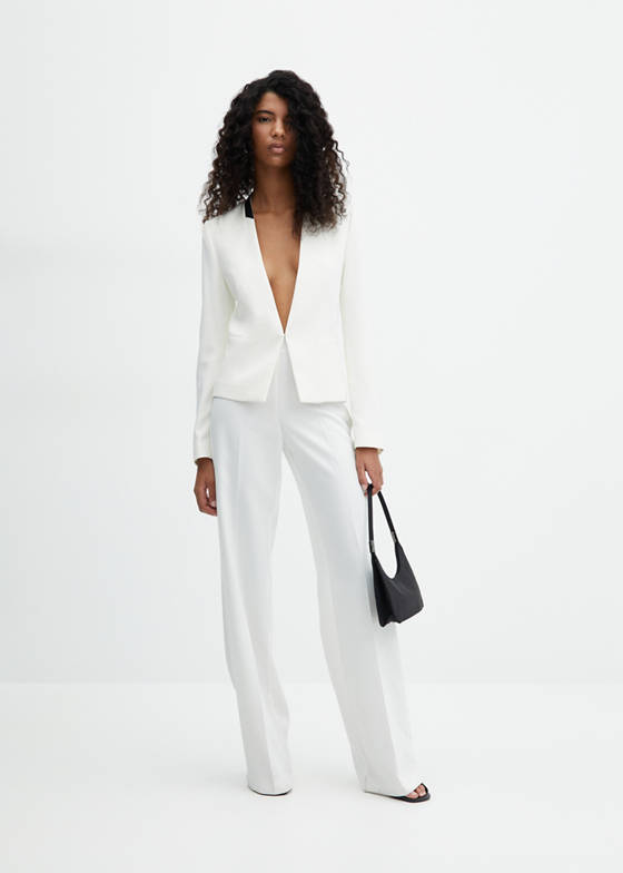 Kontrast süslemeli blazer ceket | MANGO Türkiye