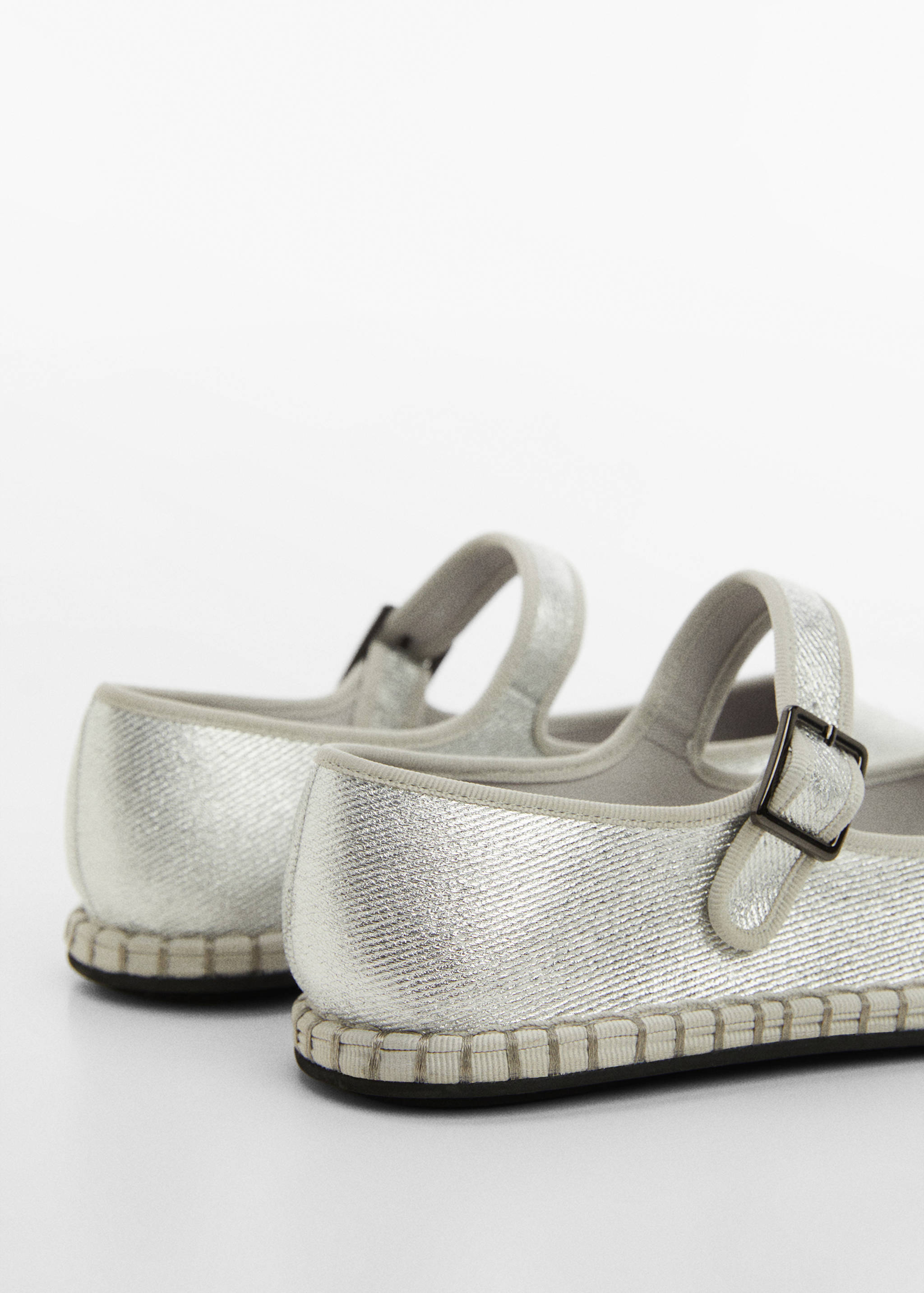 Metallic strip ballerinas - Details of the article 1