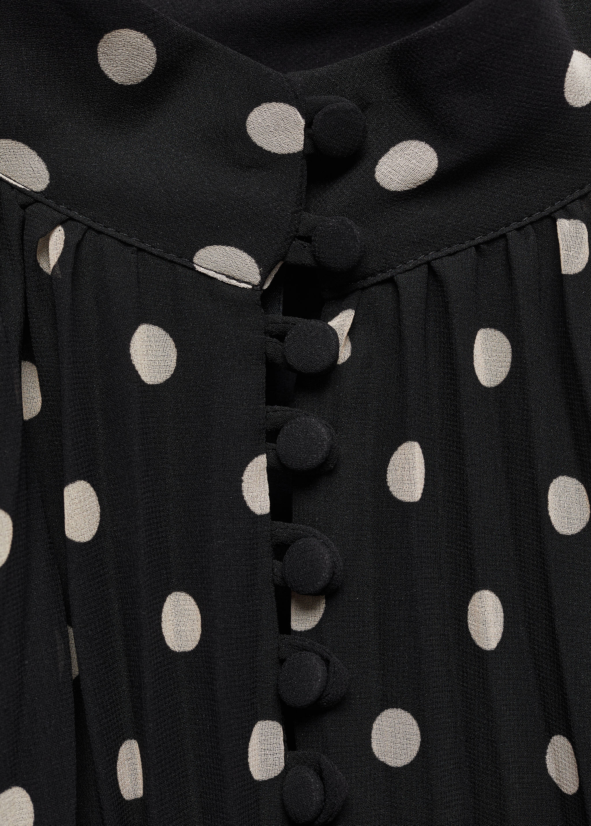 Polka-dot pleated dress - Details of the article 8