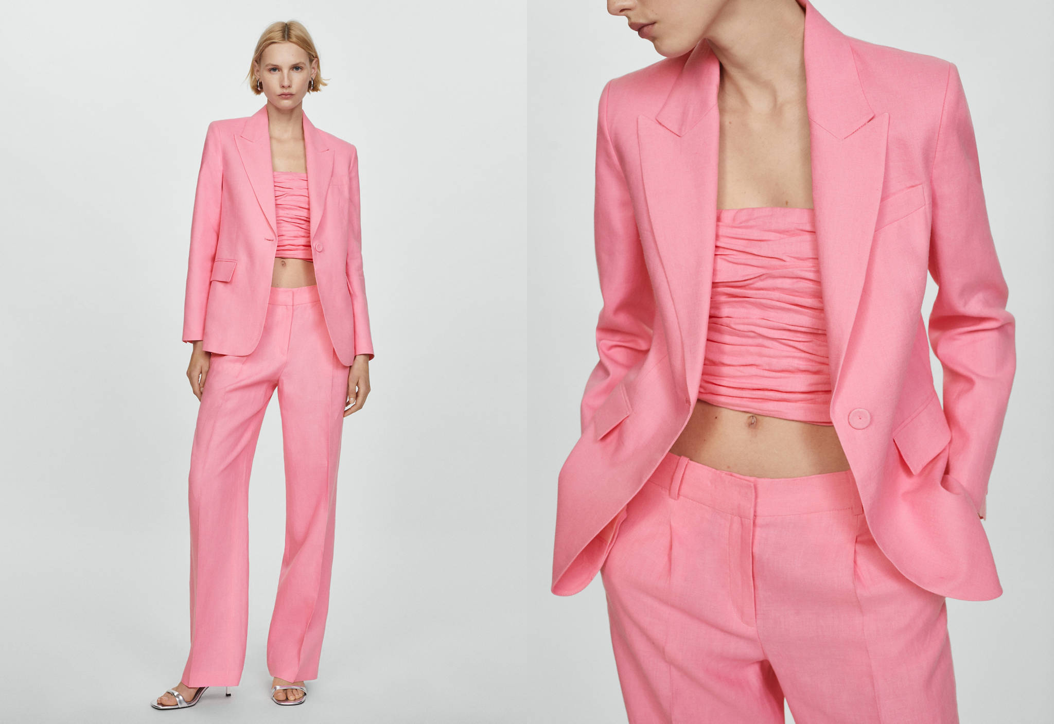 Blazer suit 100% linen - Panoramic plane
