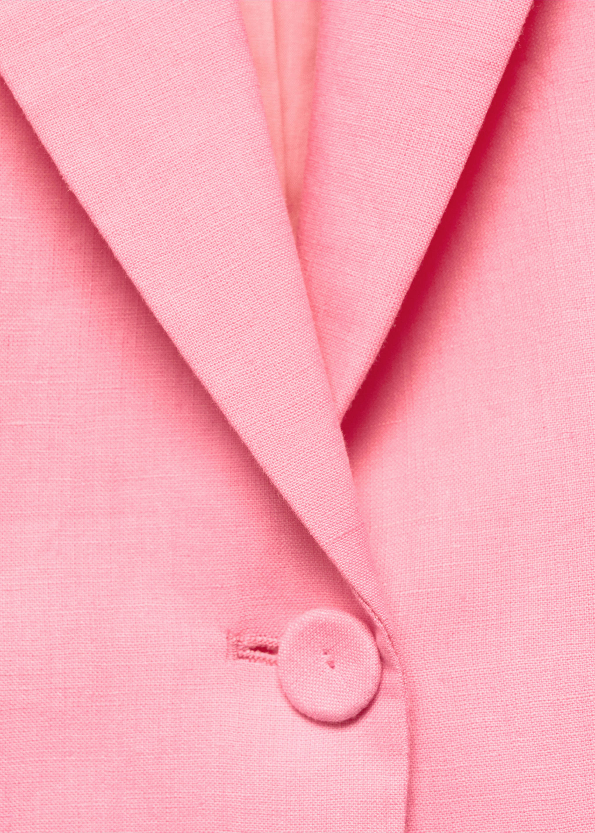 Blazer suit 100% linen - Details of the article 8, Pink. Ref: 67096345-00.
