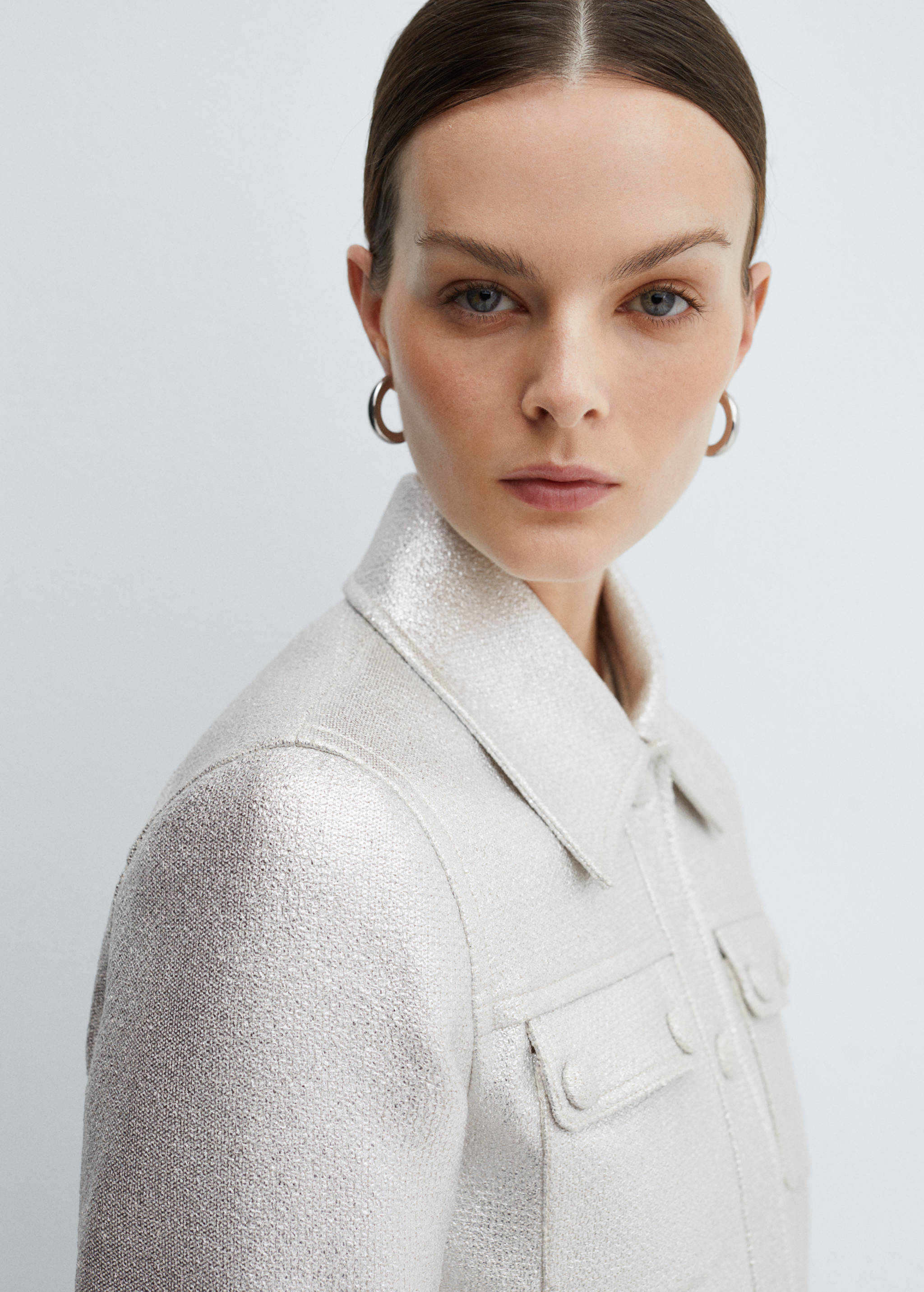 Chaqueta metalizada bolsillos - Detalle del artículo 1