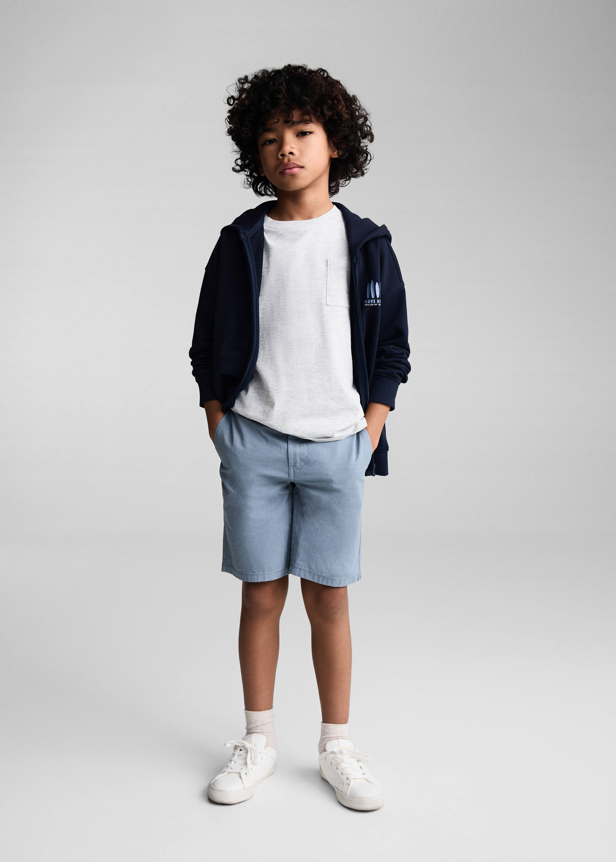Bermuda slim-fit chino coton - Plan général