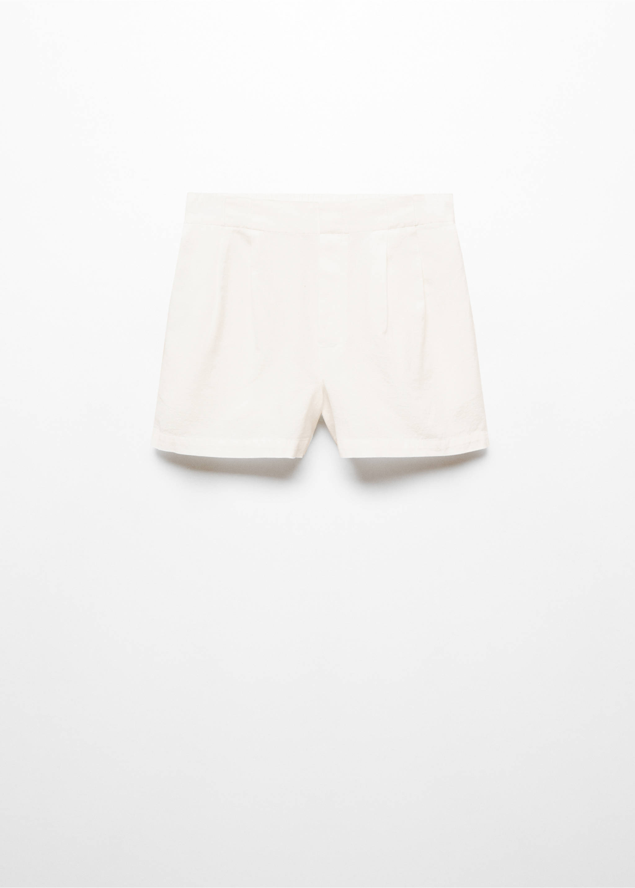 Pleated linen short - Article without model, Off White. Ref: 67096732-00.