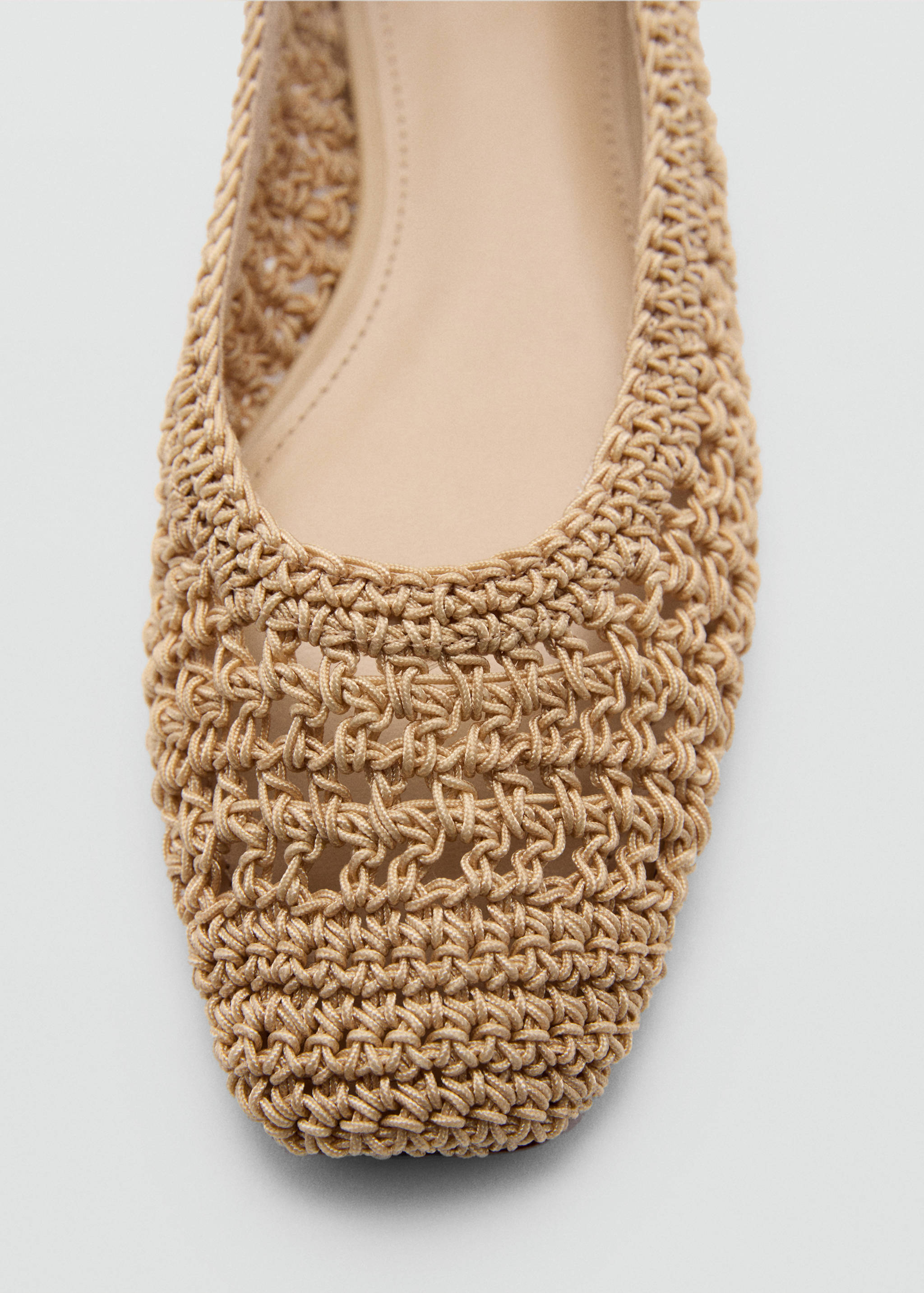 Square-toe braided ballet flats - Details of the article 1