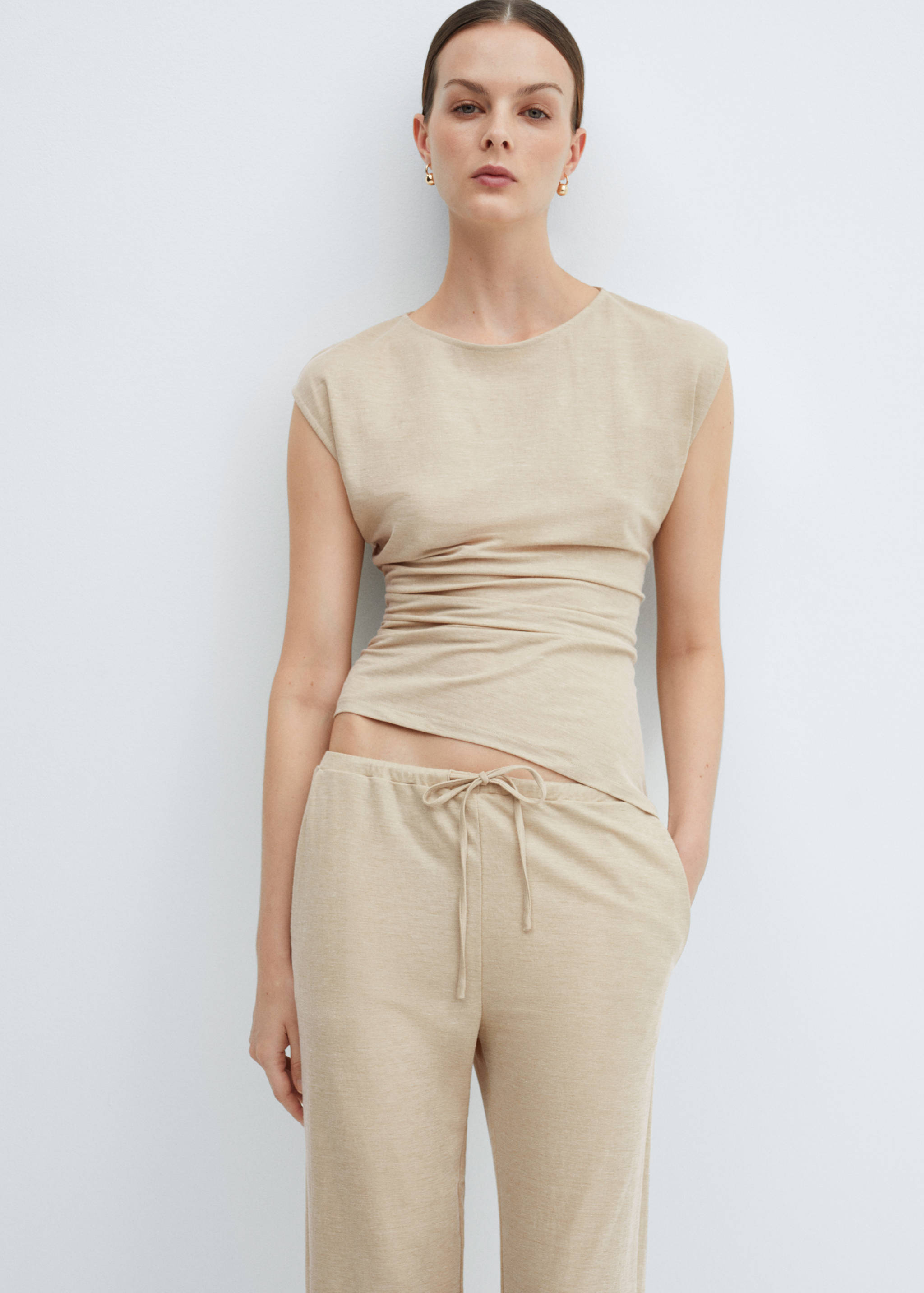 Knit asymmetric top - Medium plane