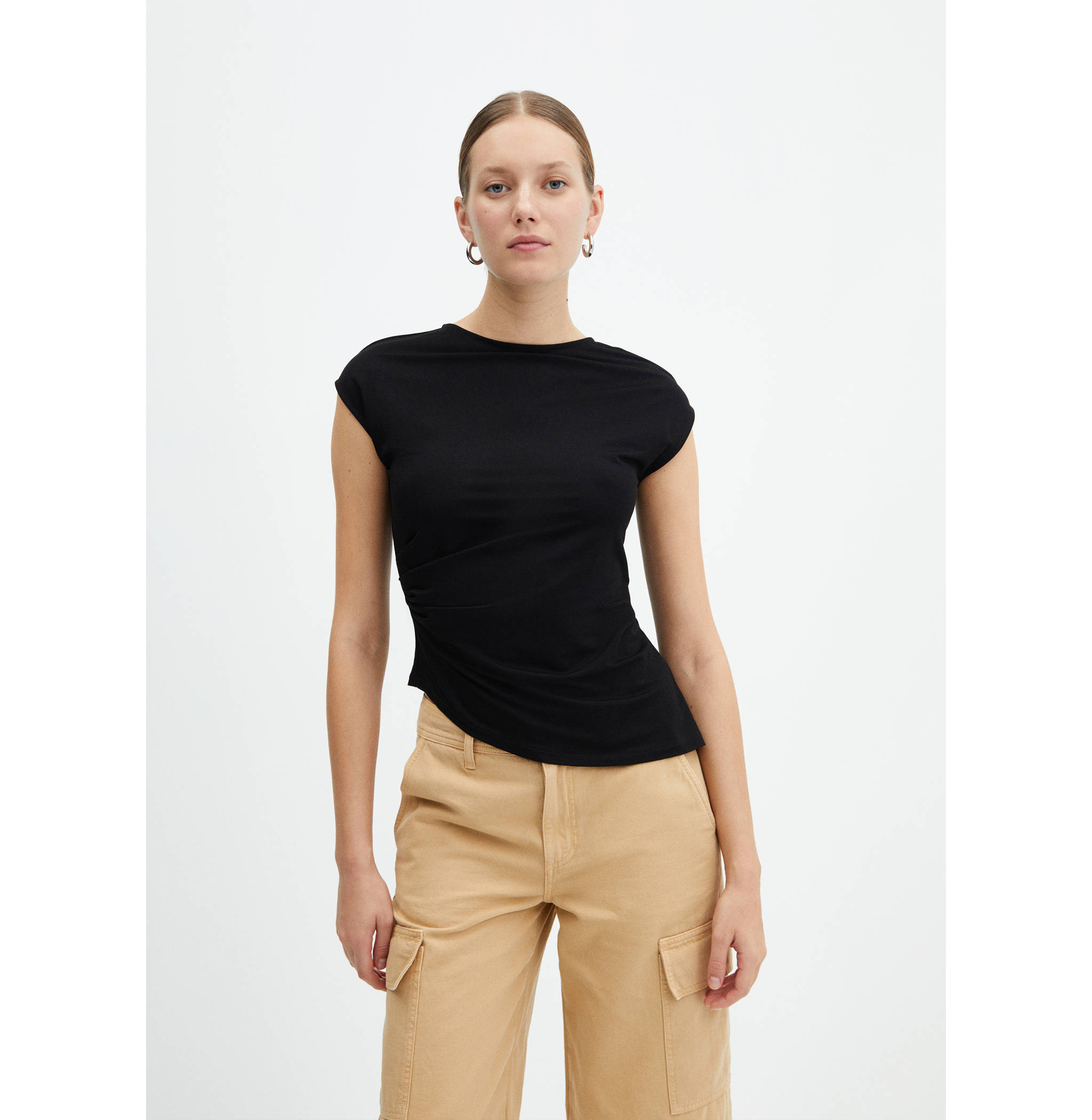 Knit asymmetric top - Medium plane
