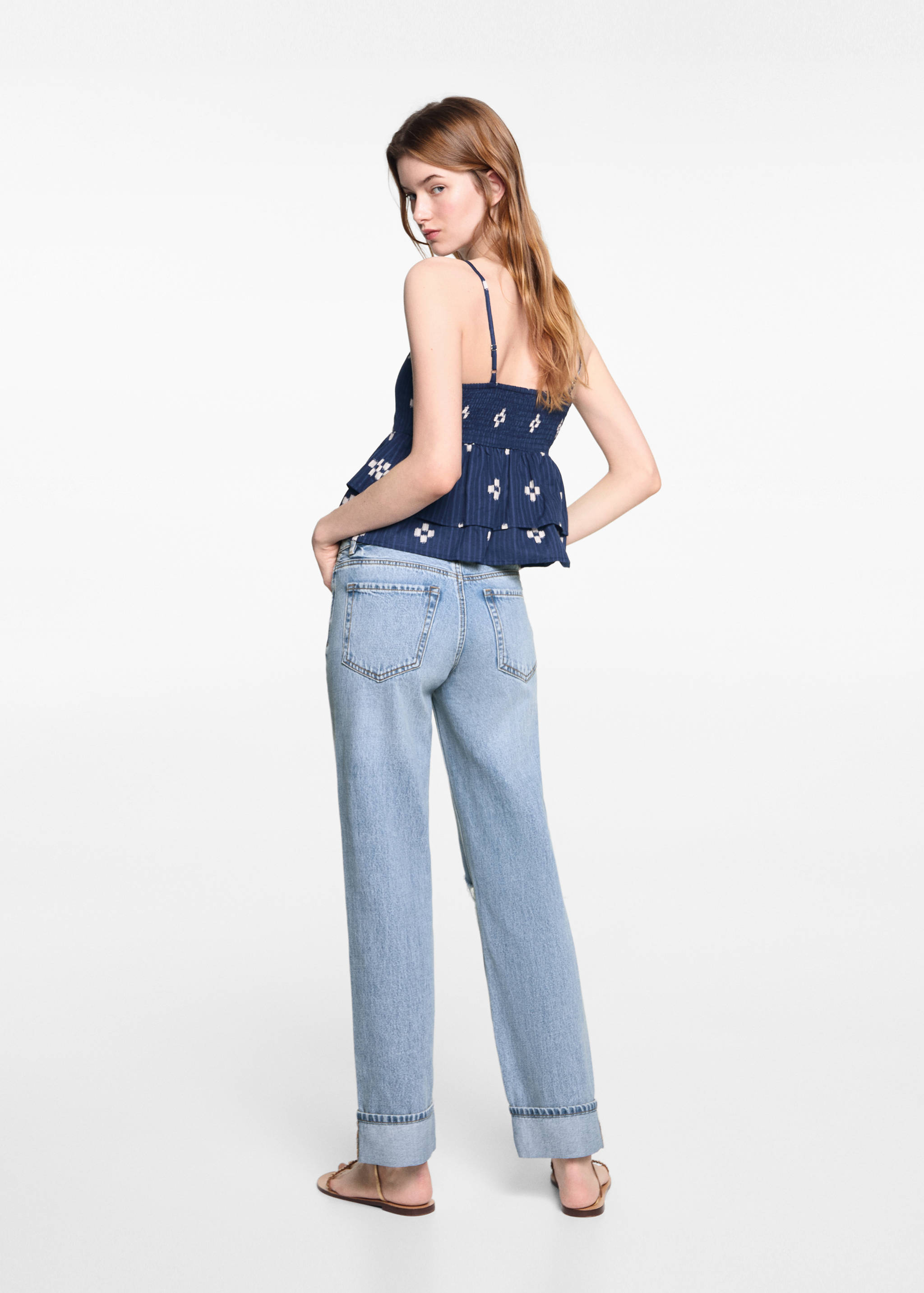 Jean déchiré bas à revers - Verso de l’article