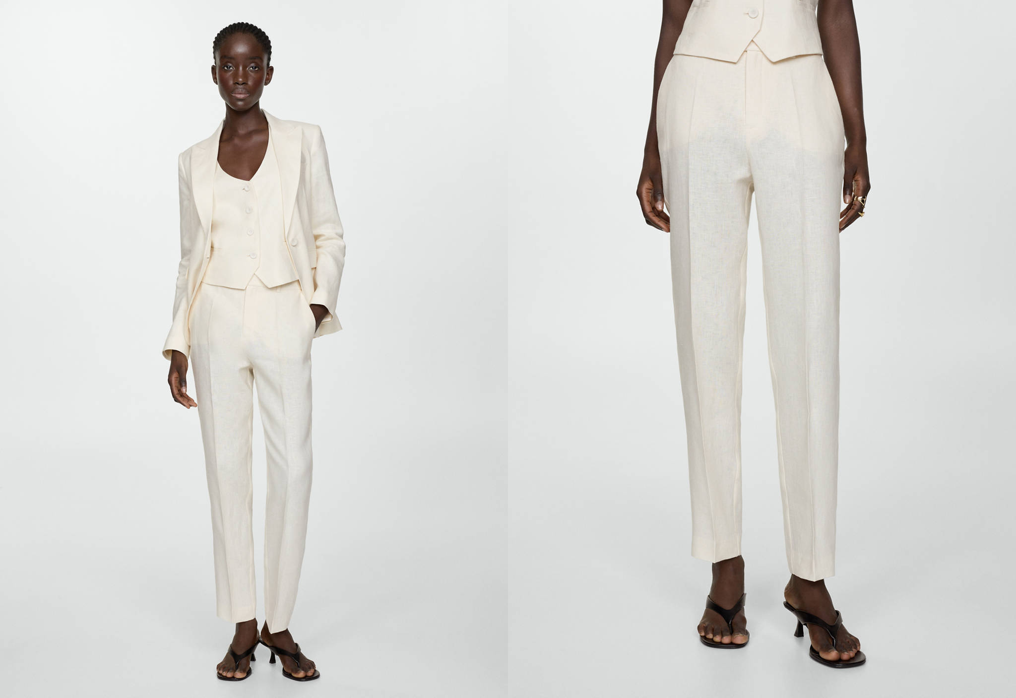 Linen suit trousers - Panoramic plane