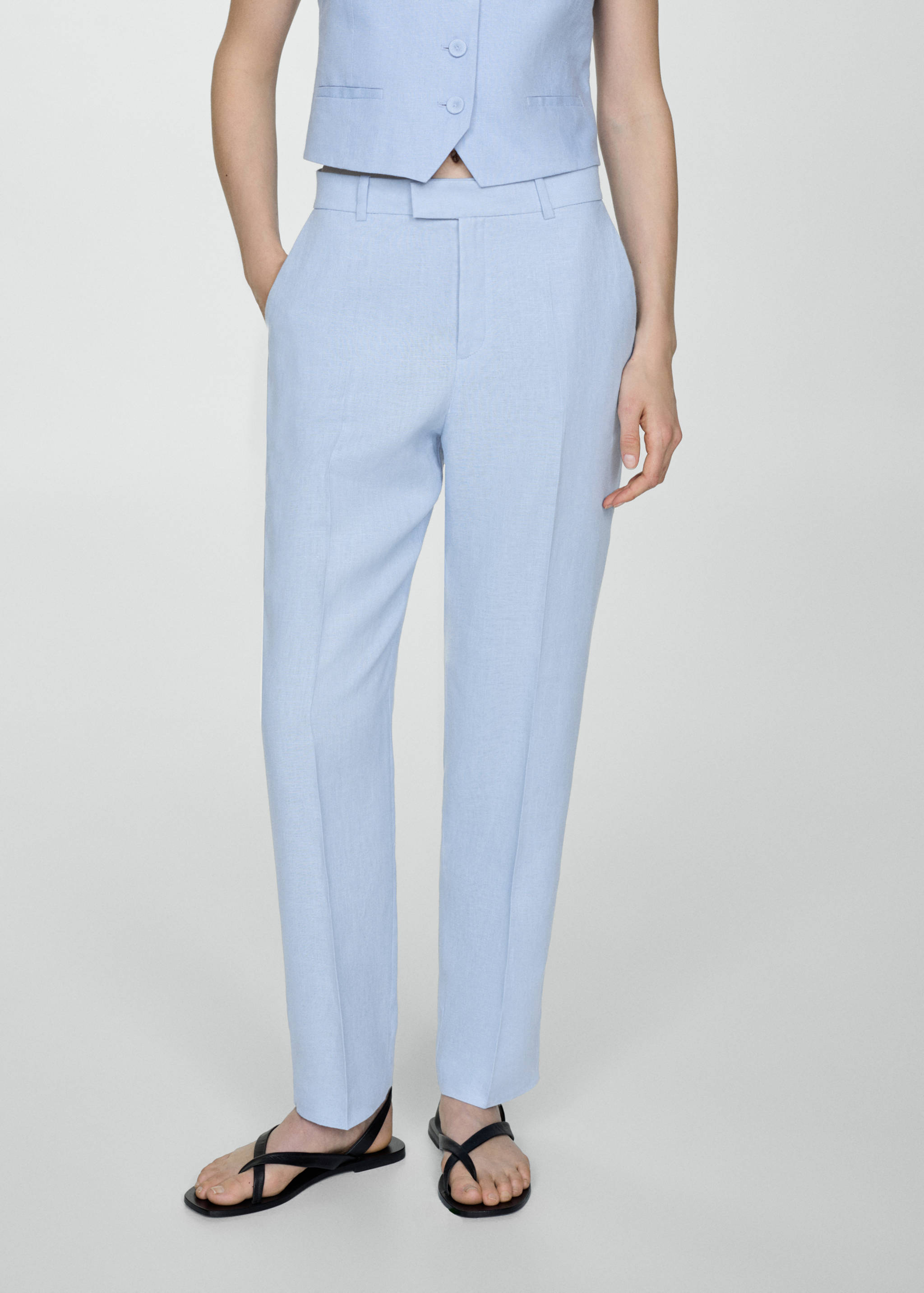 Linen suit trousers - Medium plane