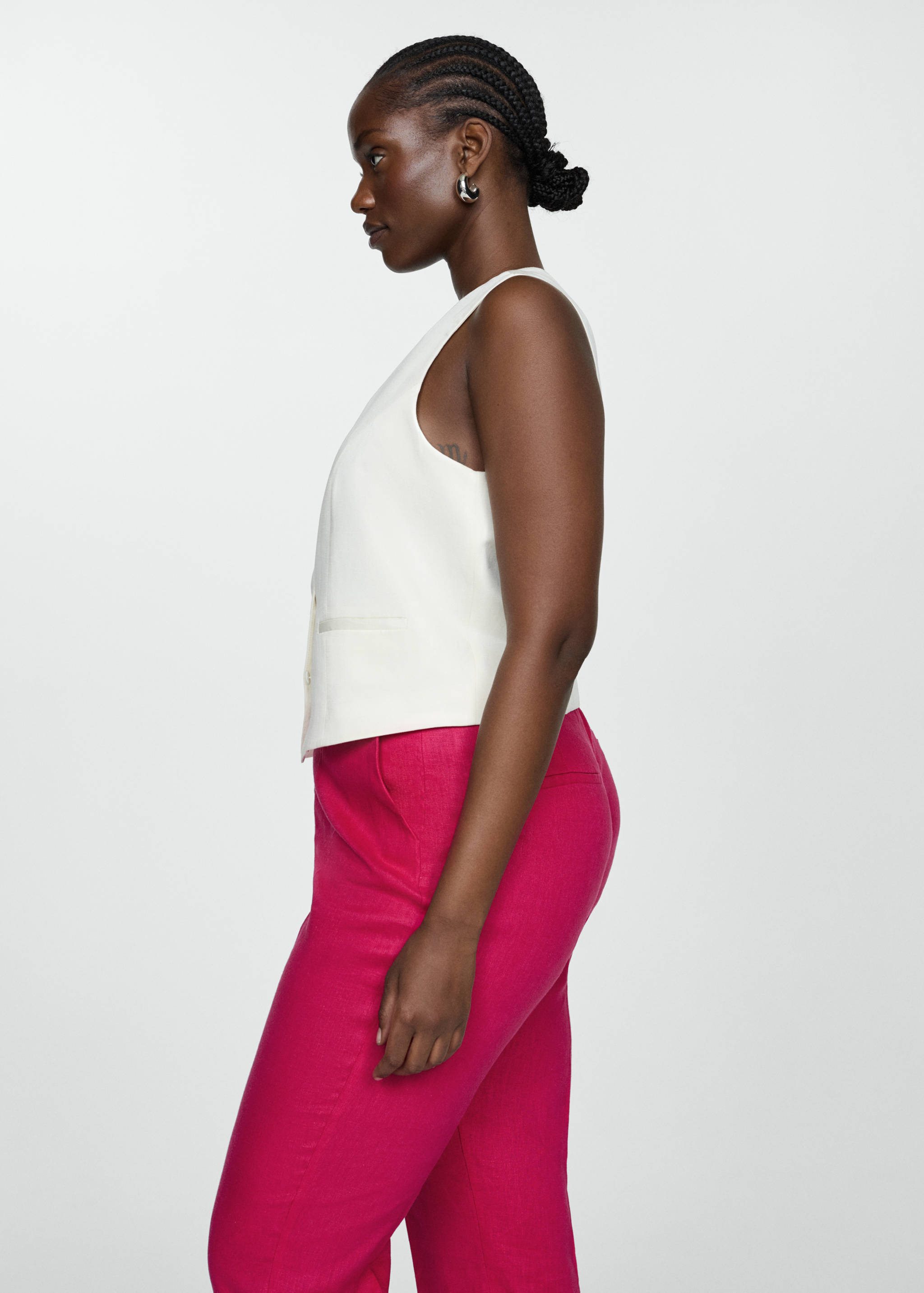 Linen suit trousers - Details of the article 4