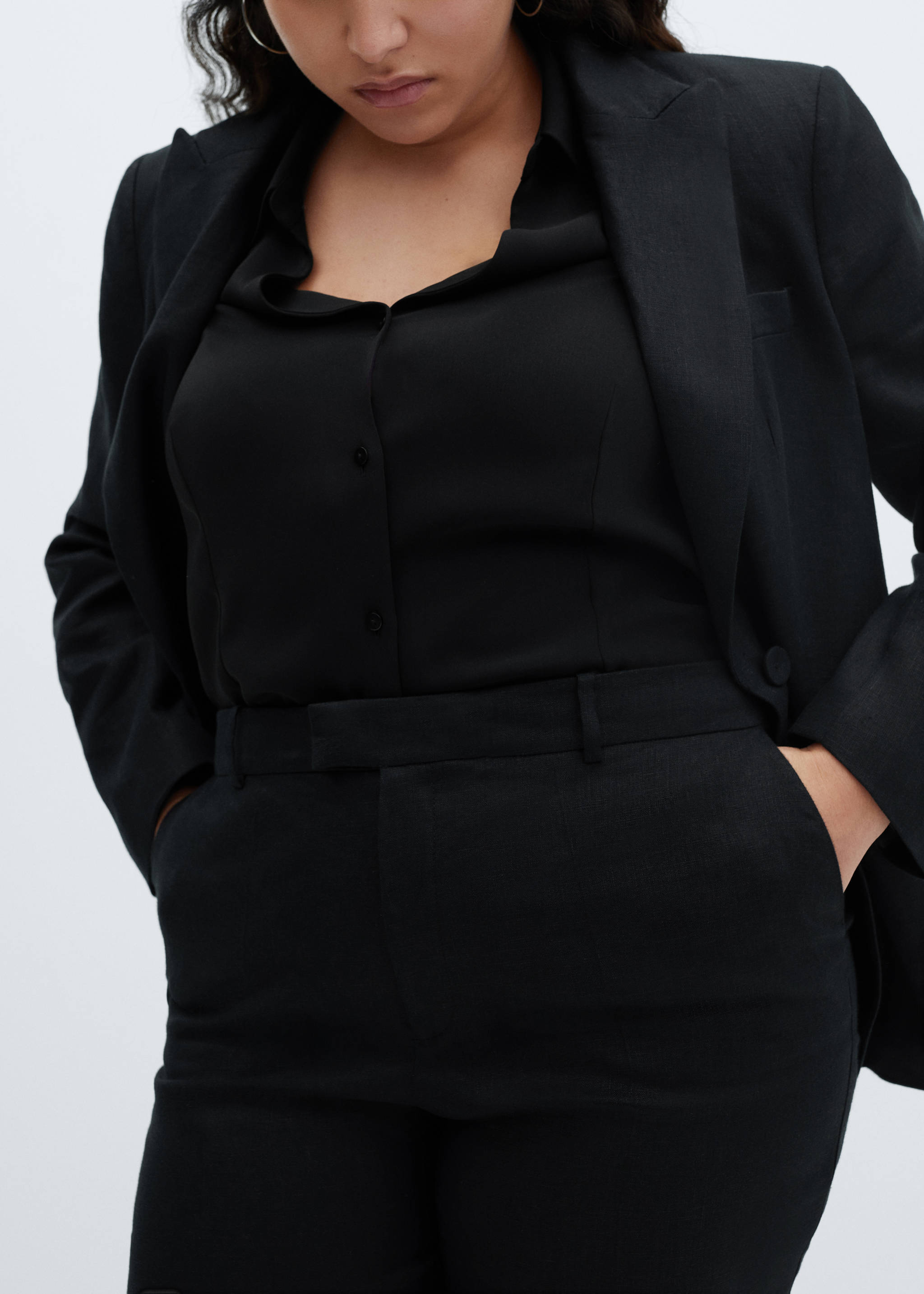 Linen suit trousers - Details of the article 4