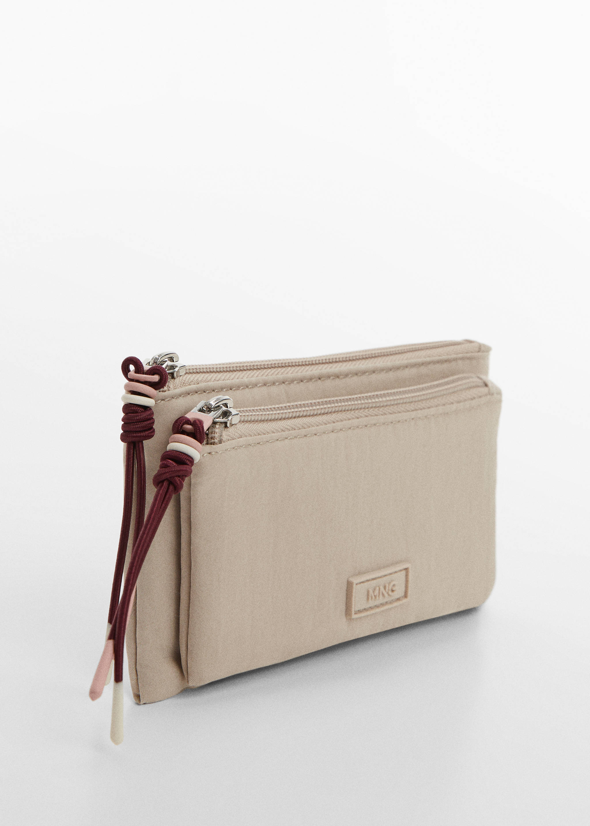 محفظة نقود معدنية مزدوجة مع شعار - رؤية وسط