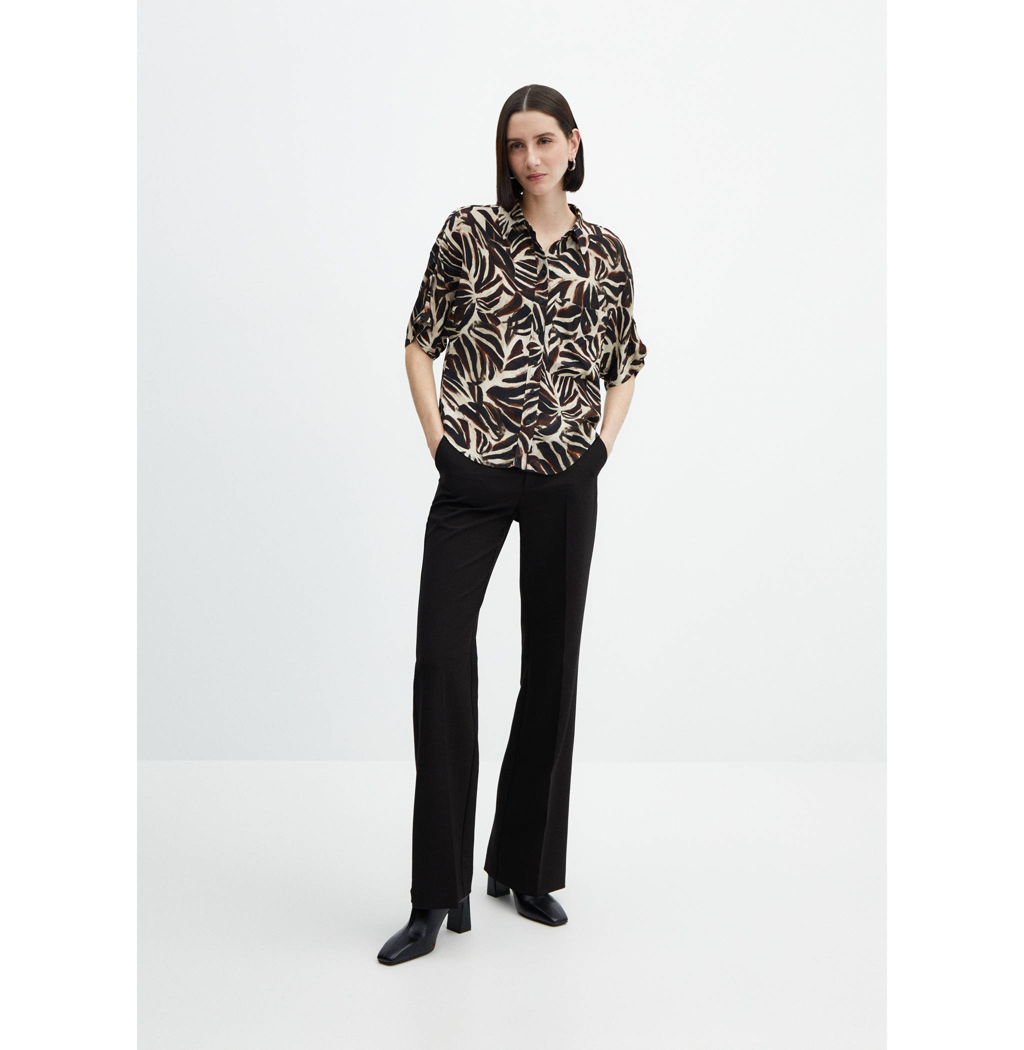 Flowy printed shirt - General plane