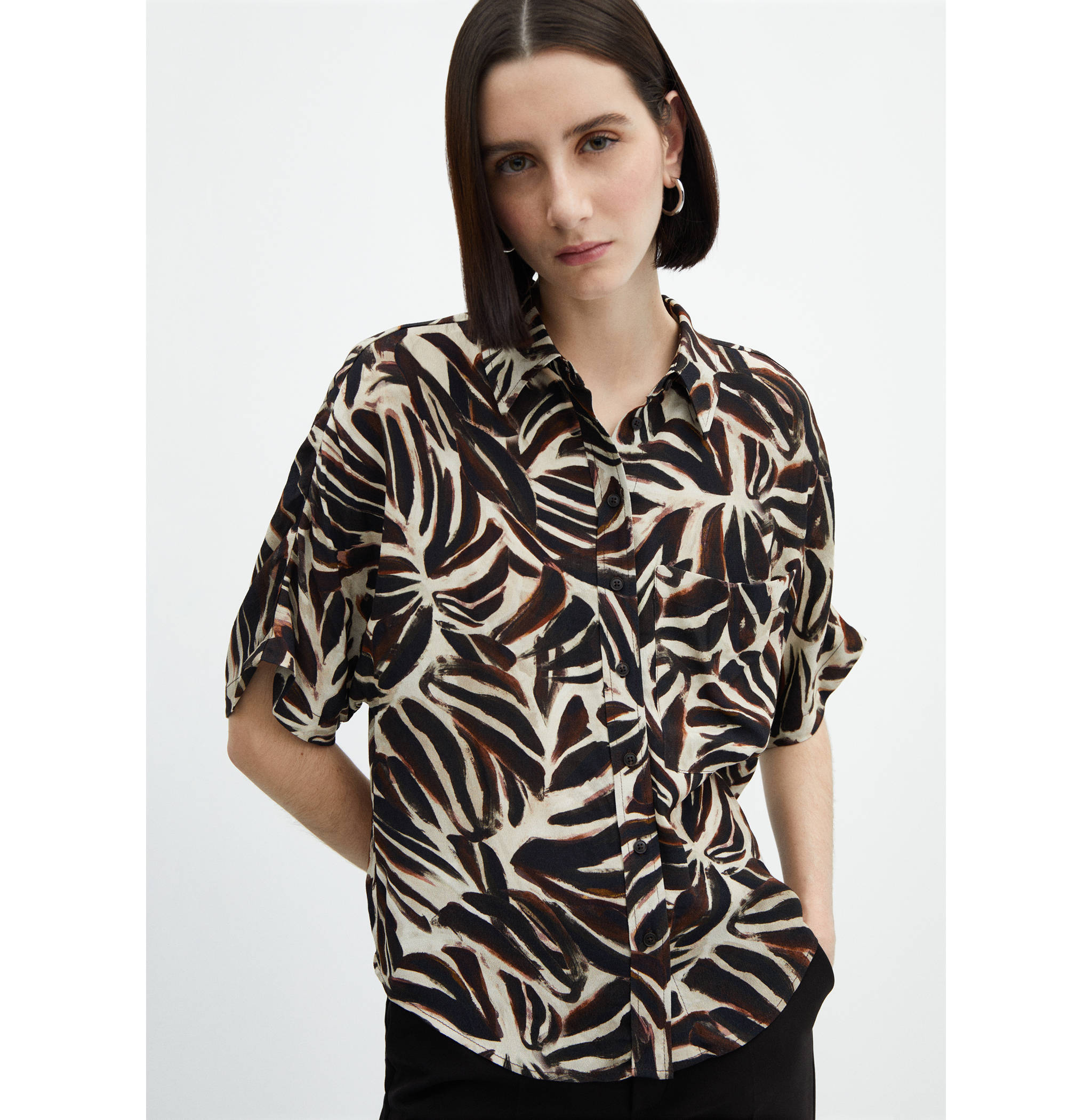 Flowy printed shirt - Medium plane