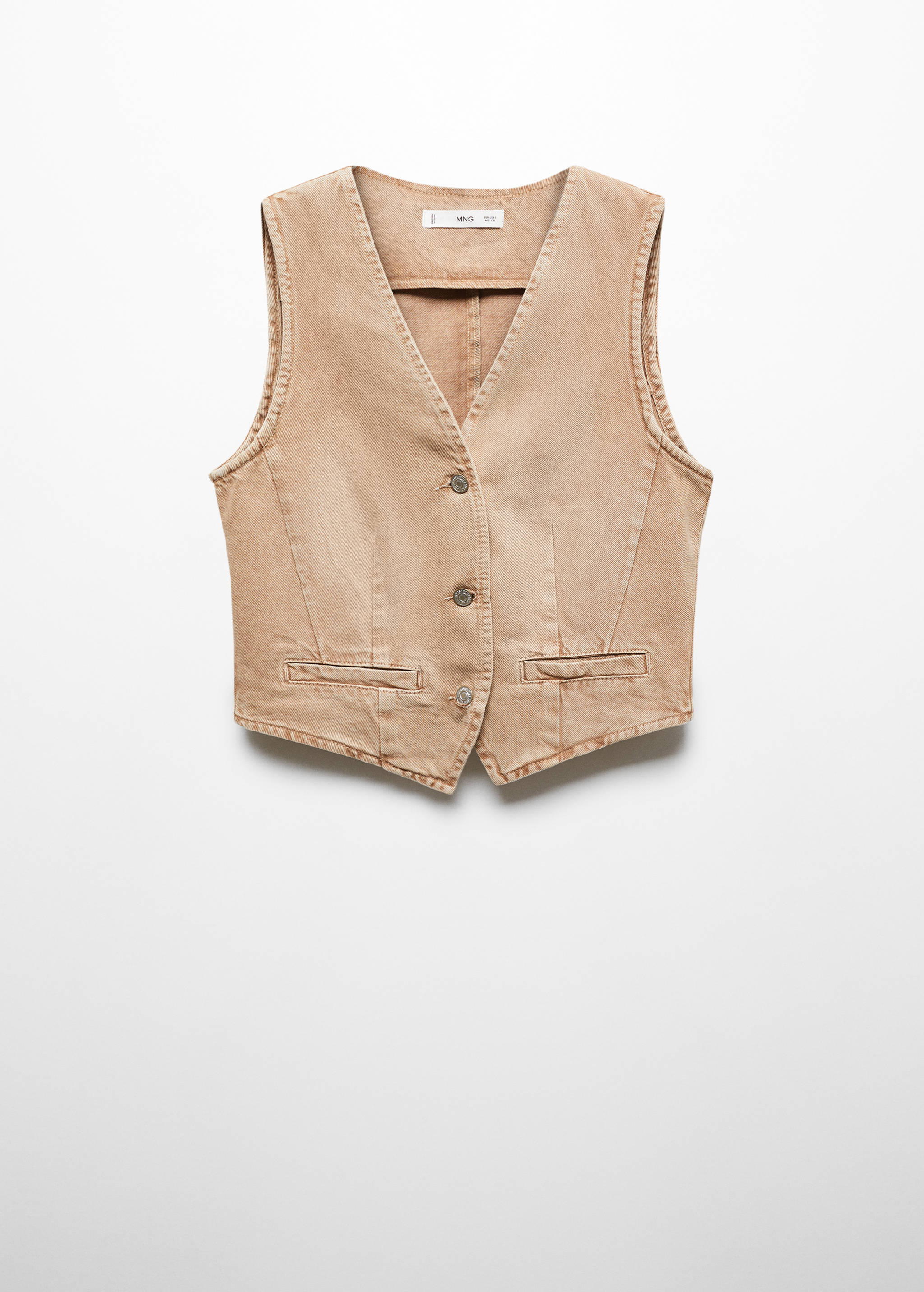 Denim vest with seams - Article without model