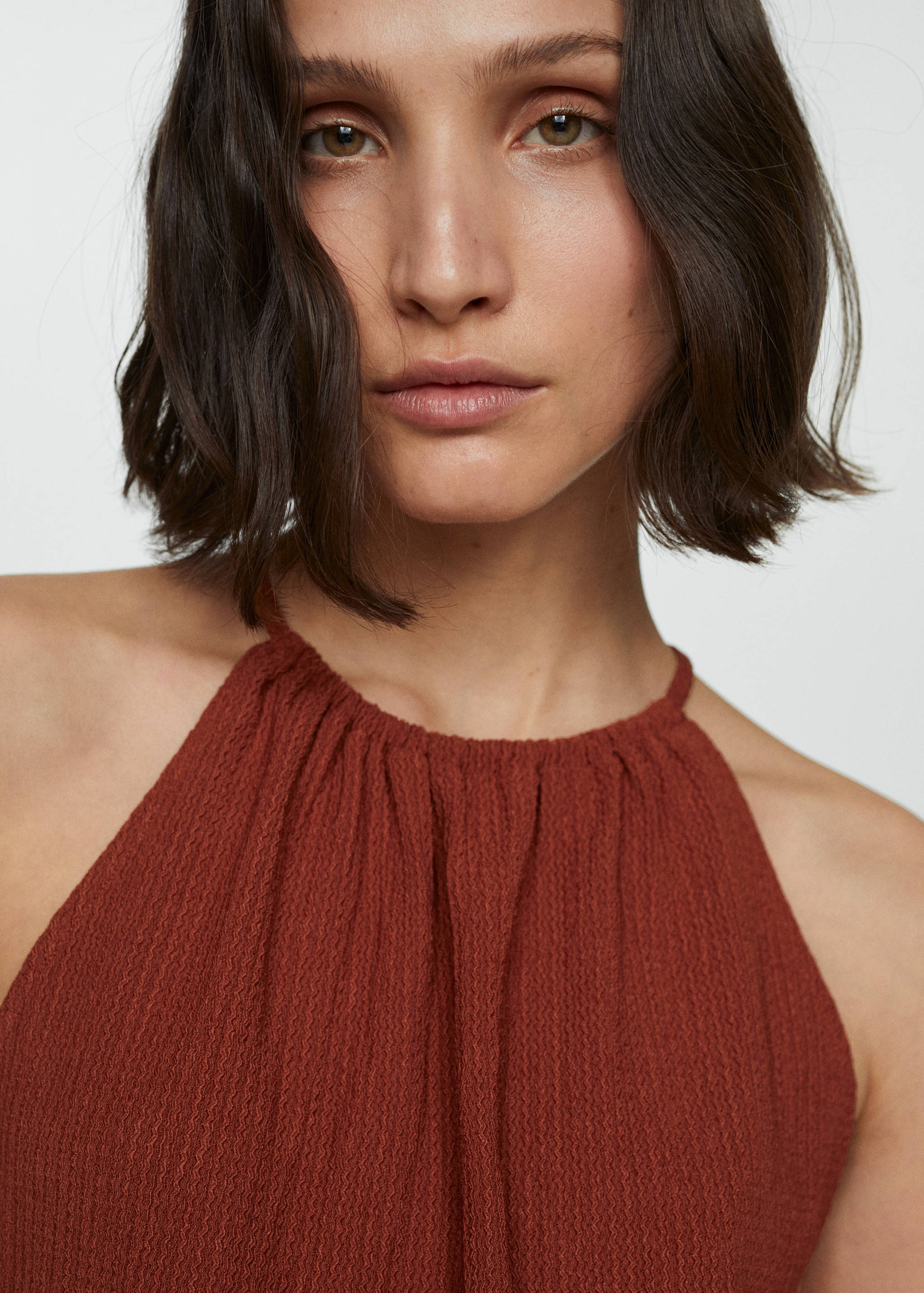 Ruched-texture top - Details of the article 1