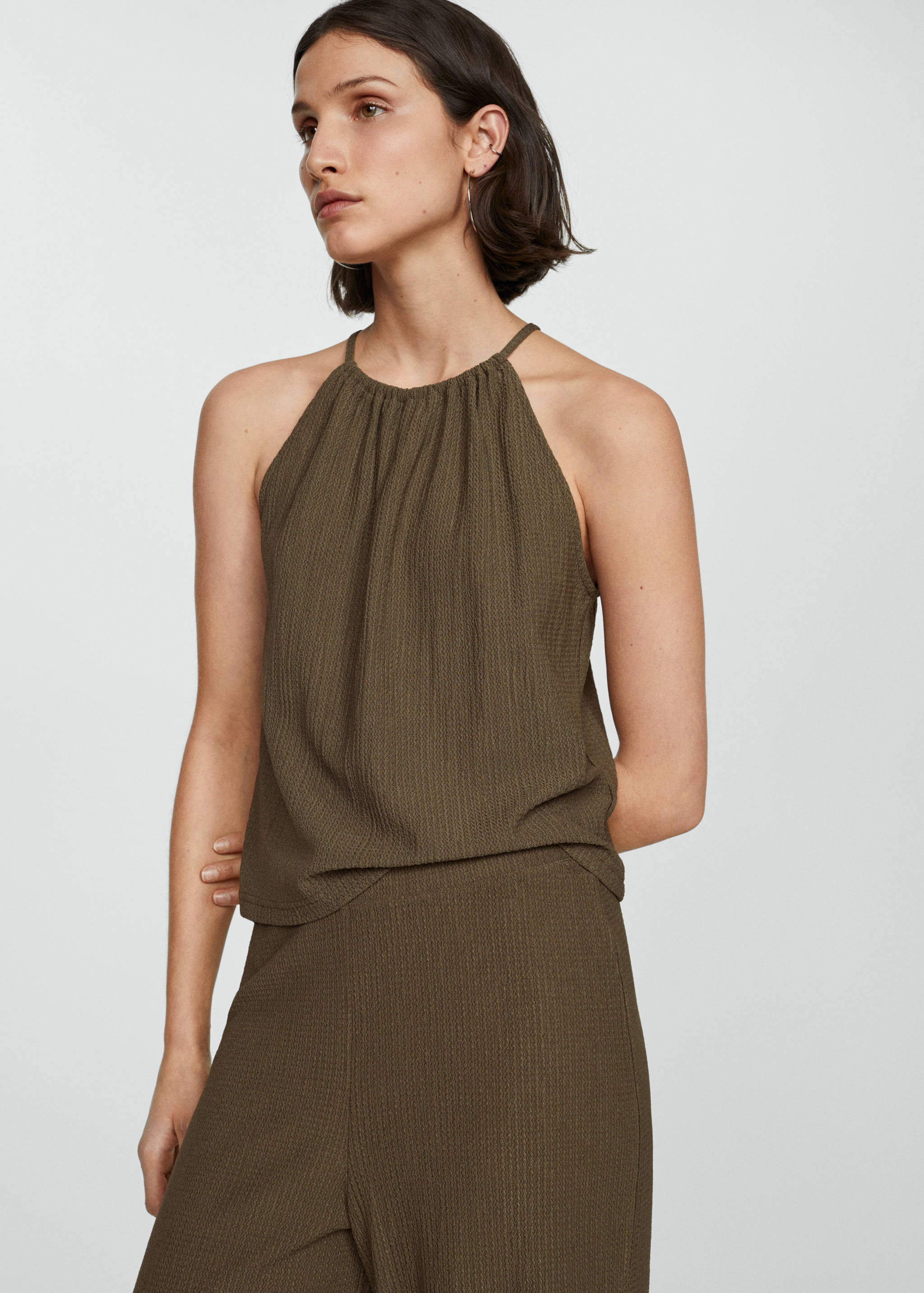 Ruched-texture top - Medium plane