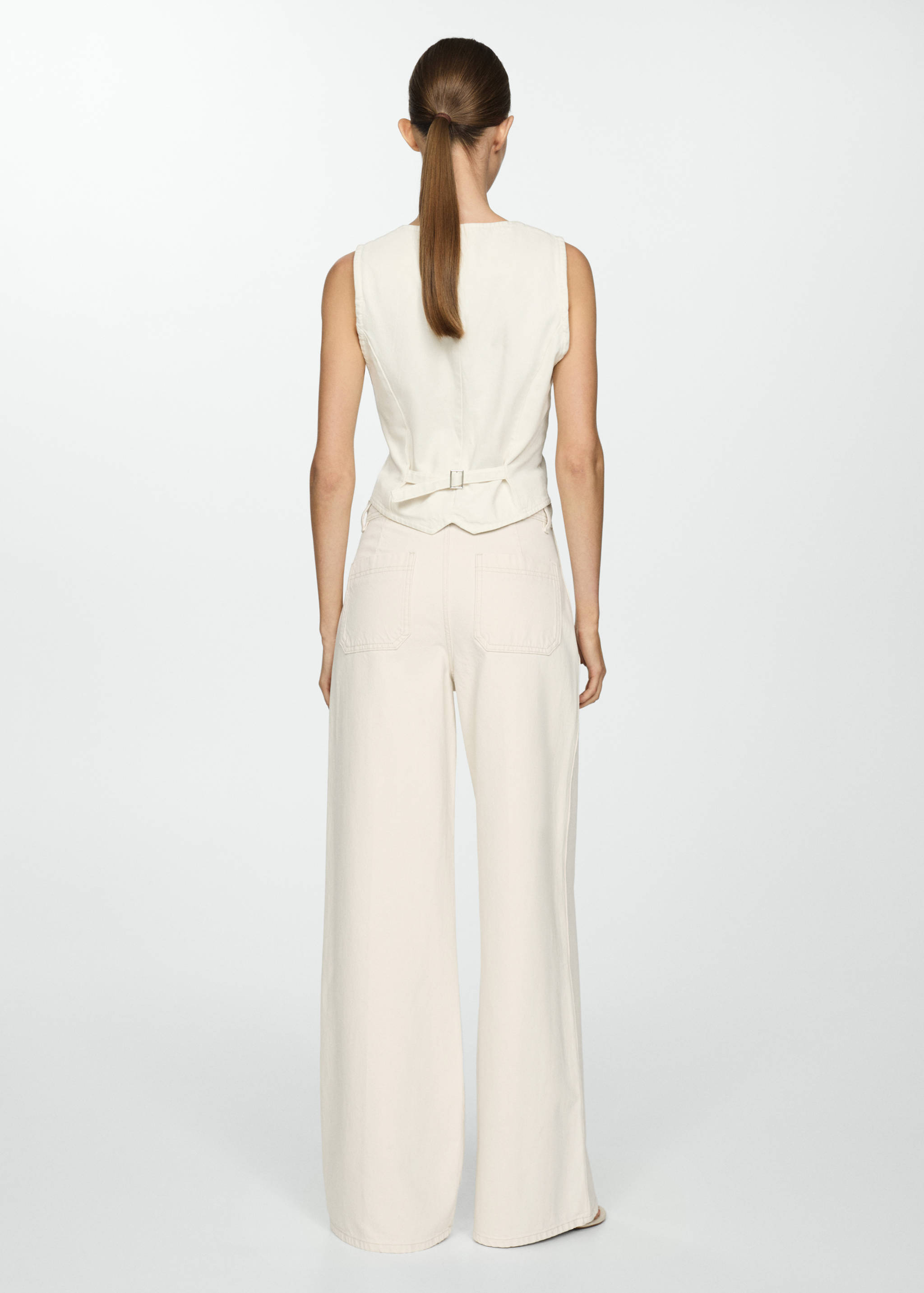 Jeans wideleg bolsillos - Reverso del artículo