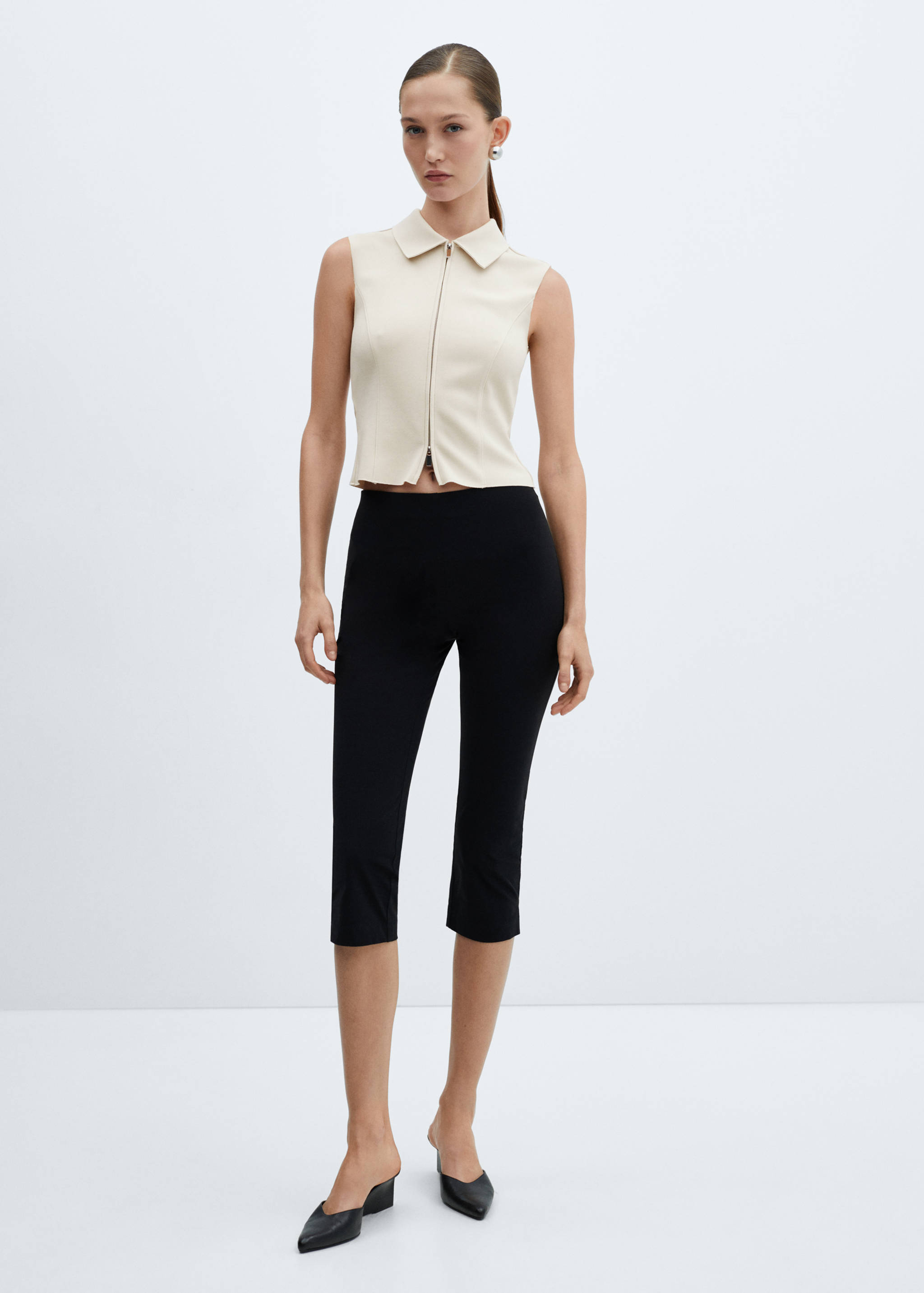 Crop top with zip - General plane