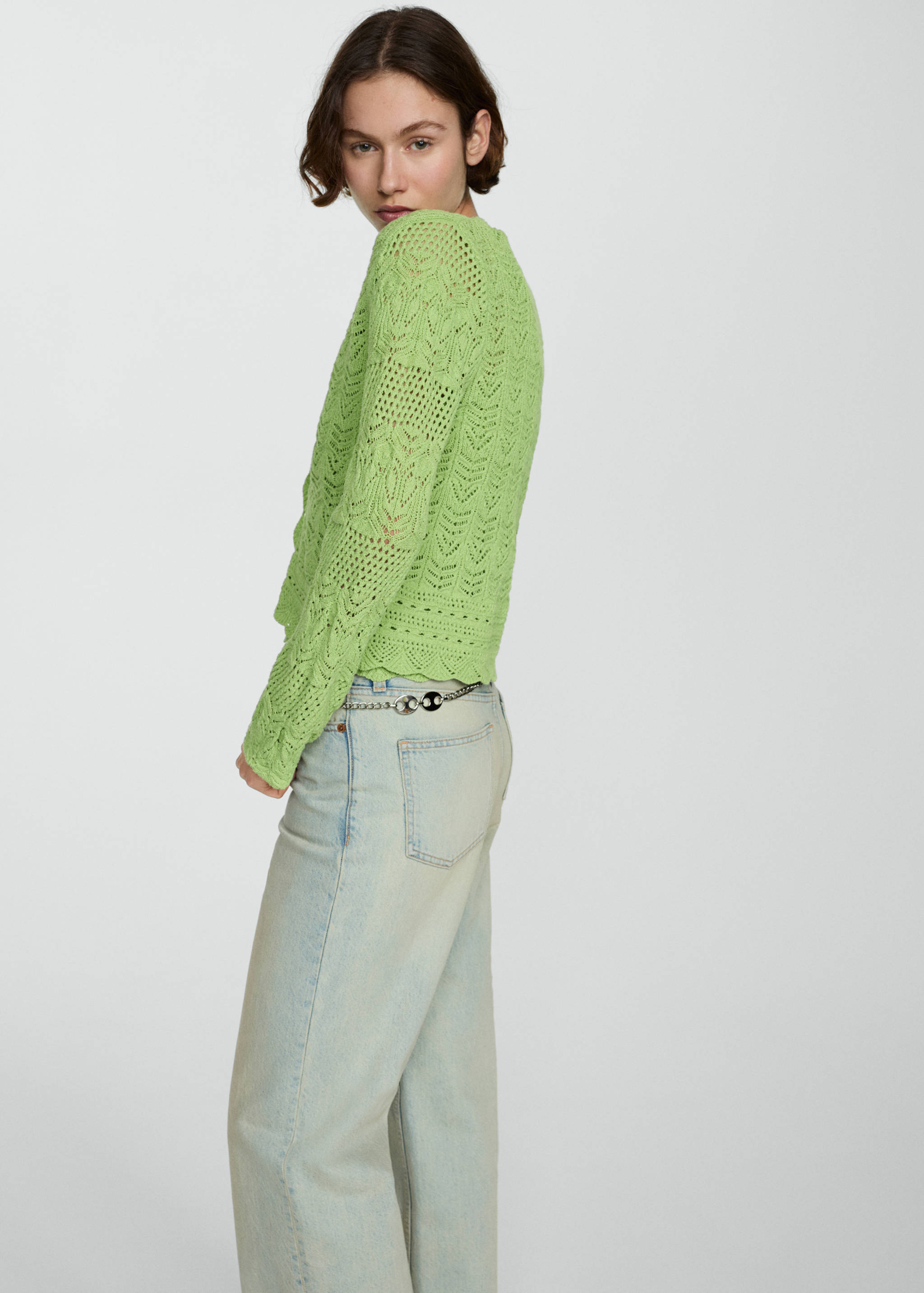 Кардиган с перфорацией - Деталь изделия 2