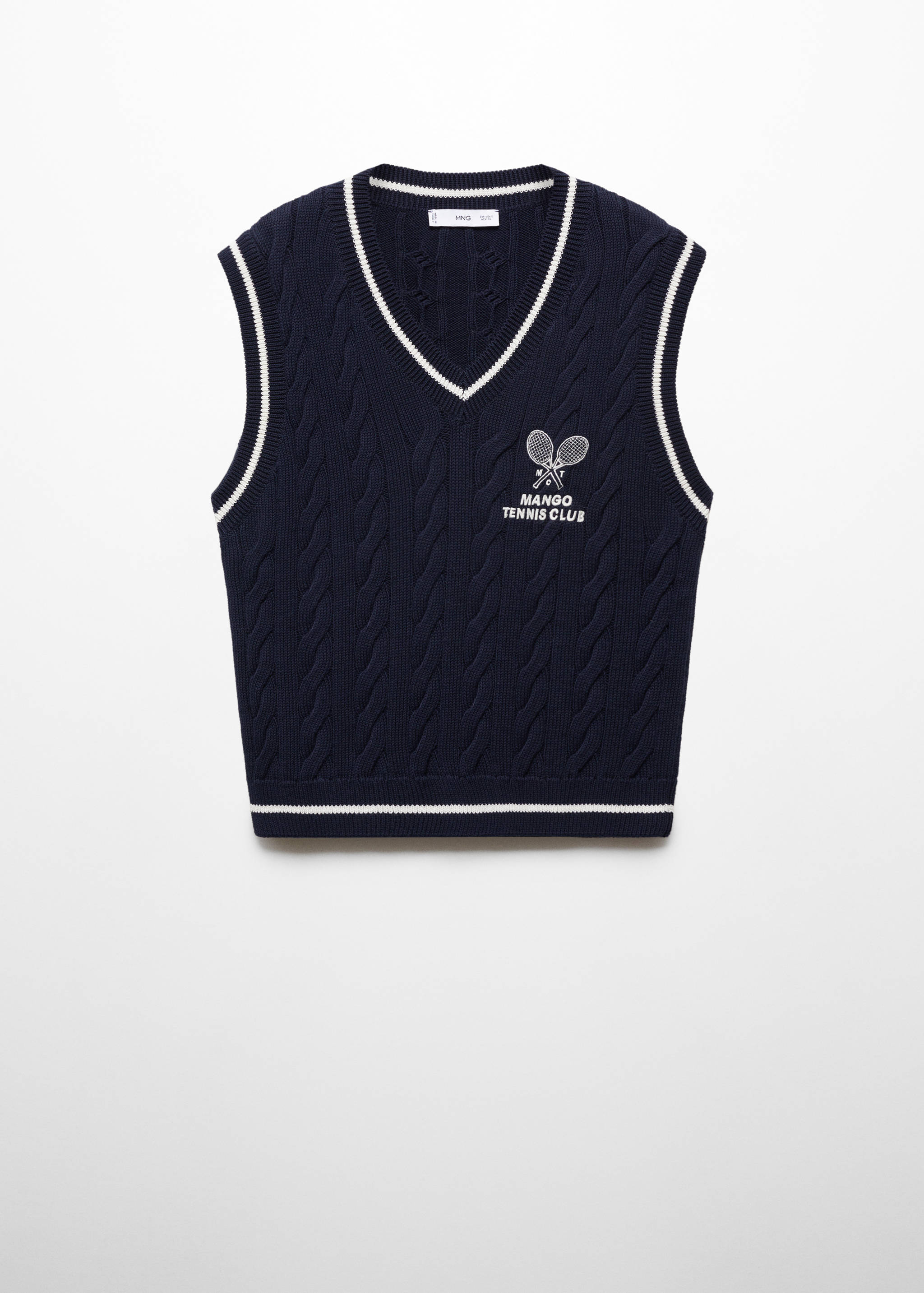 带对比细节的编织夹克 - null