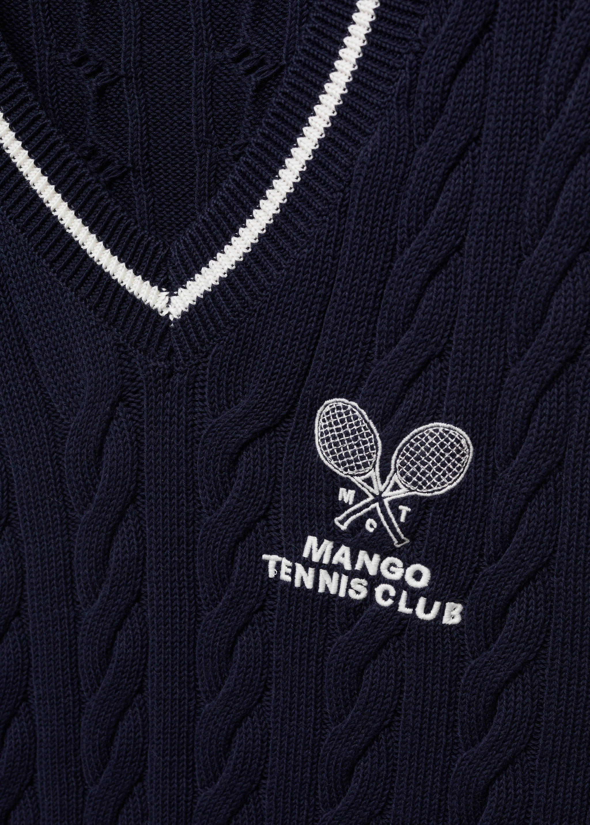 带对比细节的编织夹克 - null