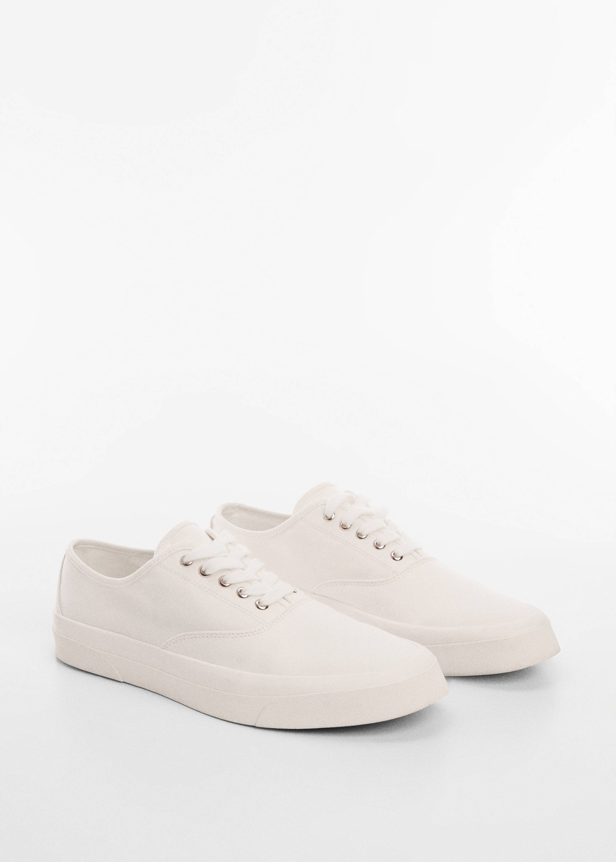 Lace-up cotton sneakers - Medium plane