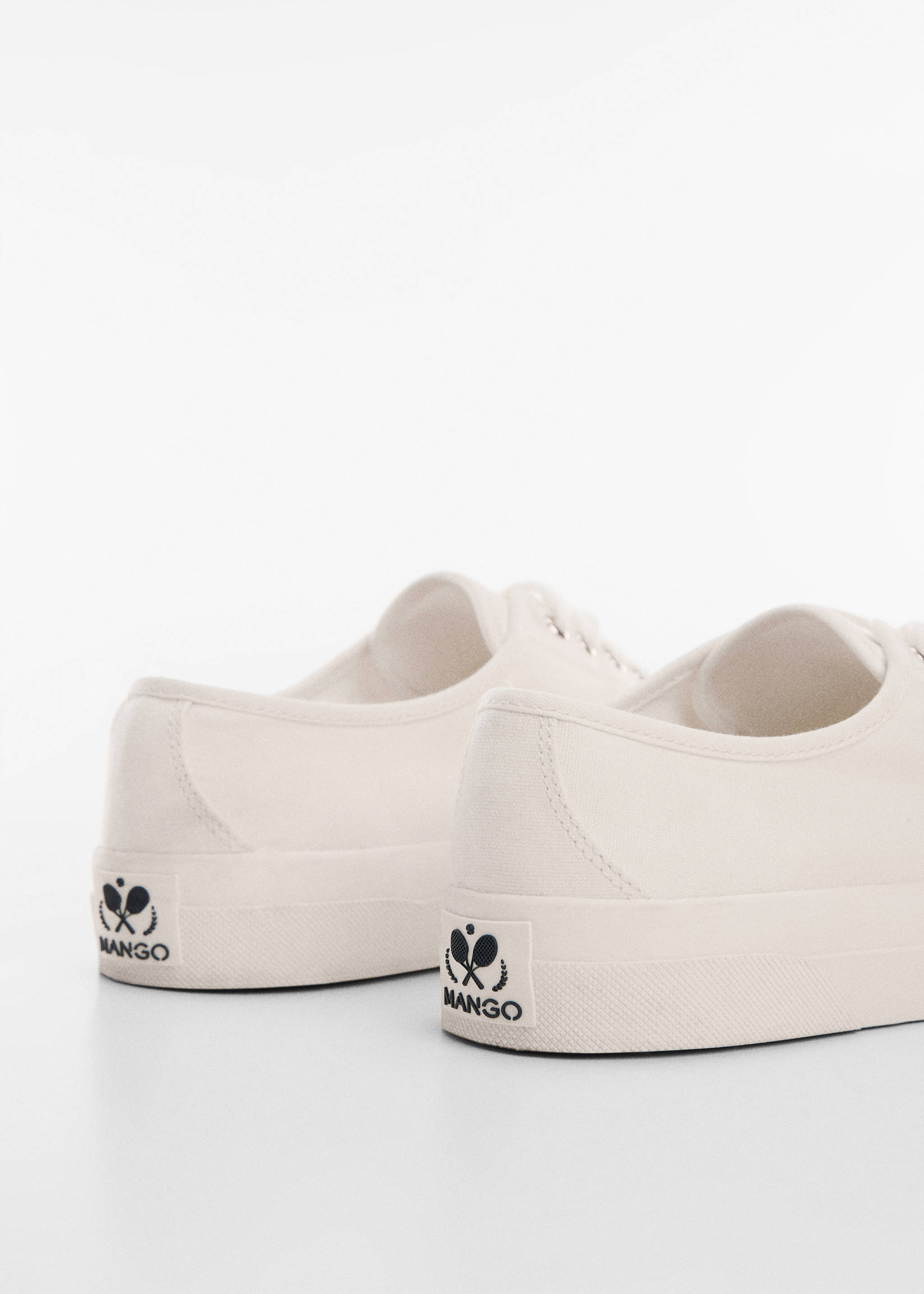 Lace-up cotton sneakers - Details of the article 1