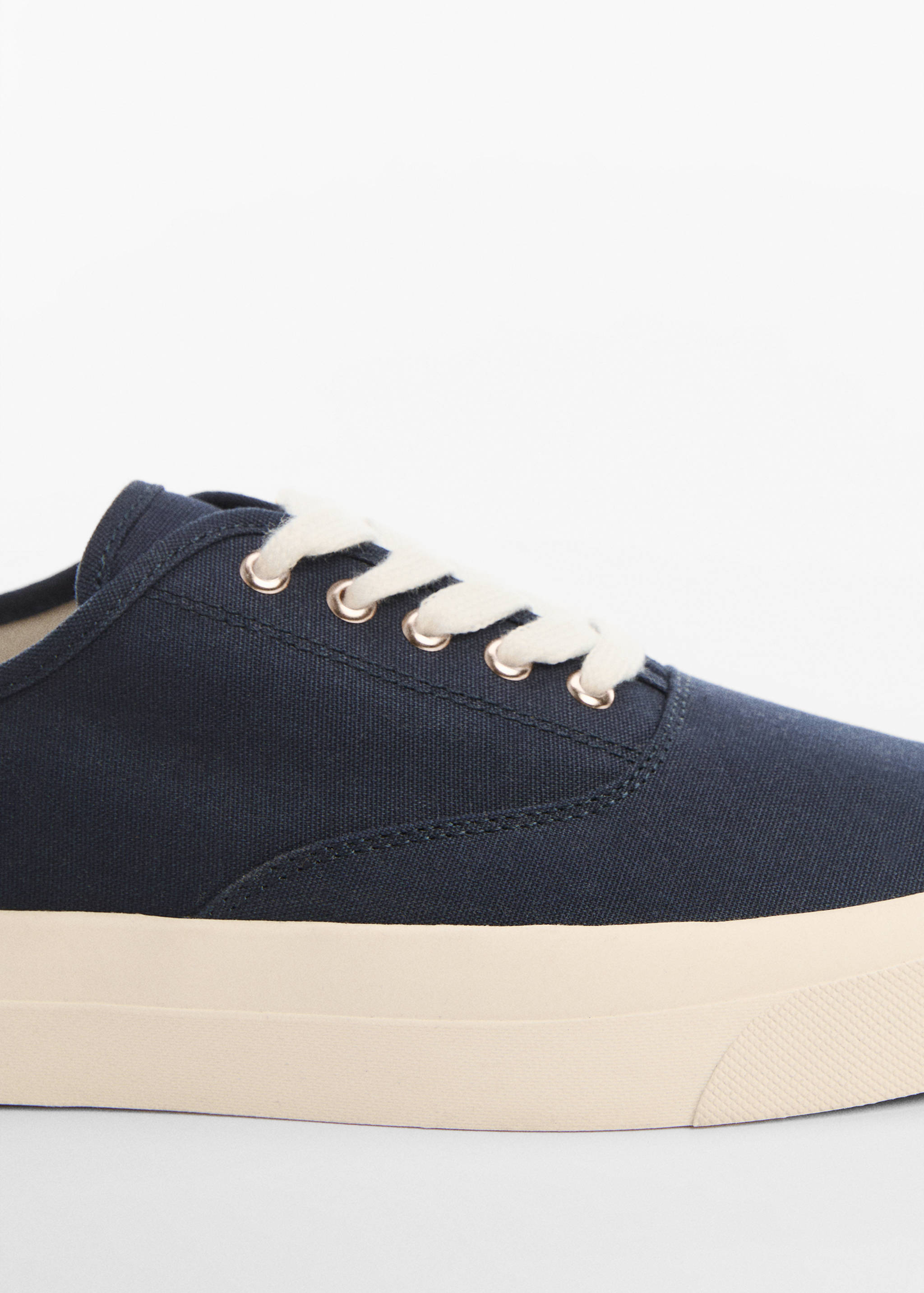 Lace-up cotton sneakers - Details of the article 2