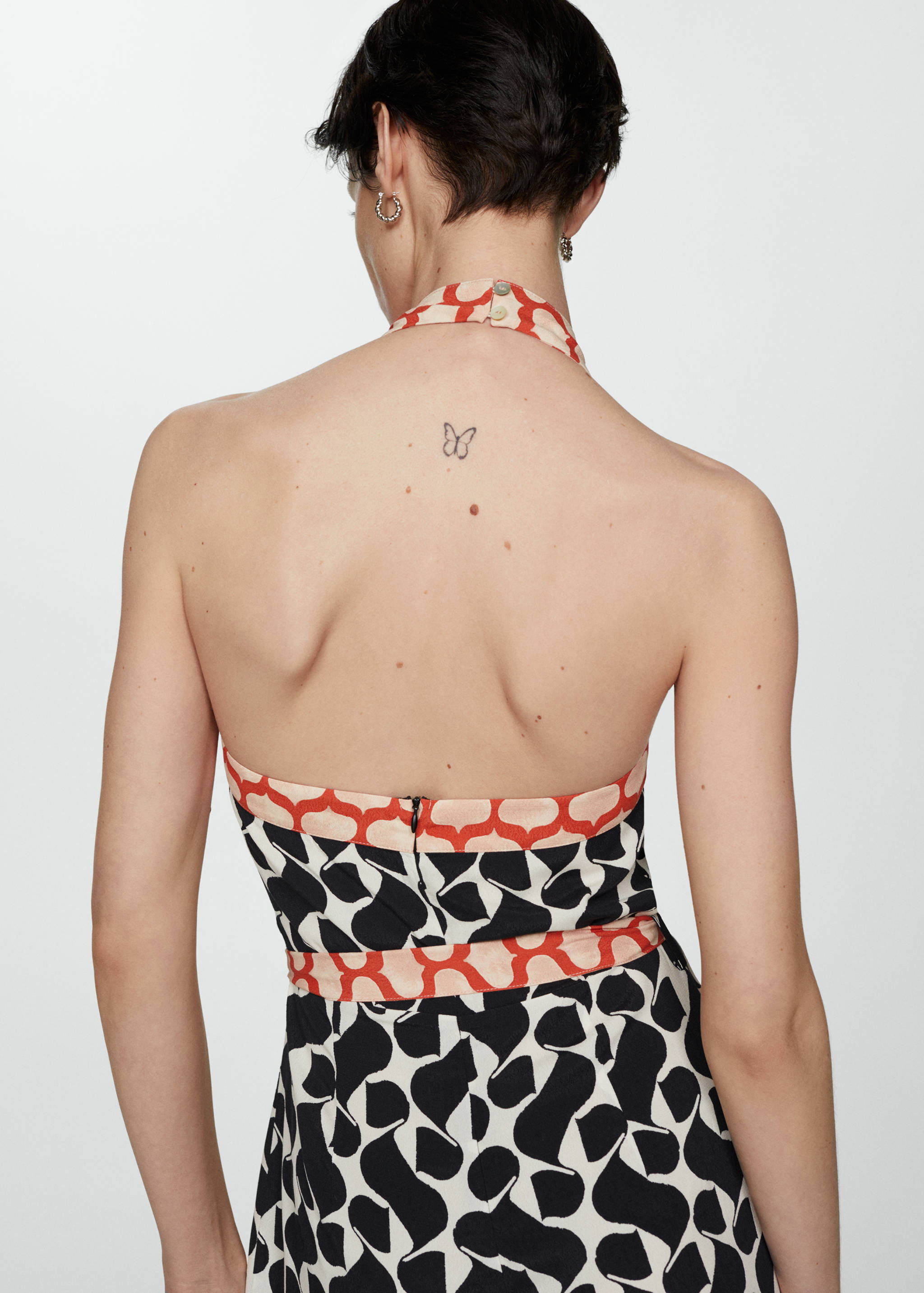 Printed jumpsuit with bow - Details of the article 1