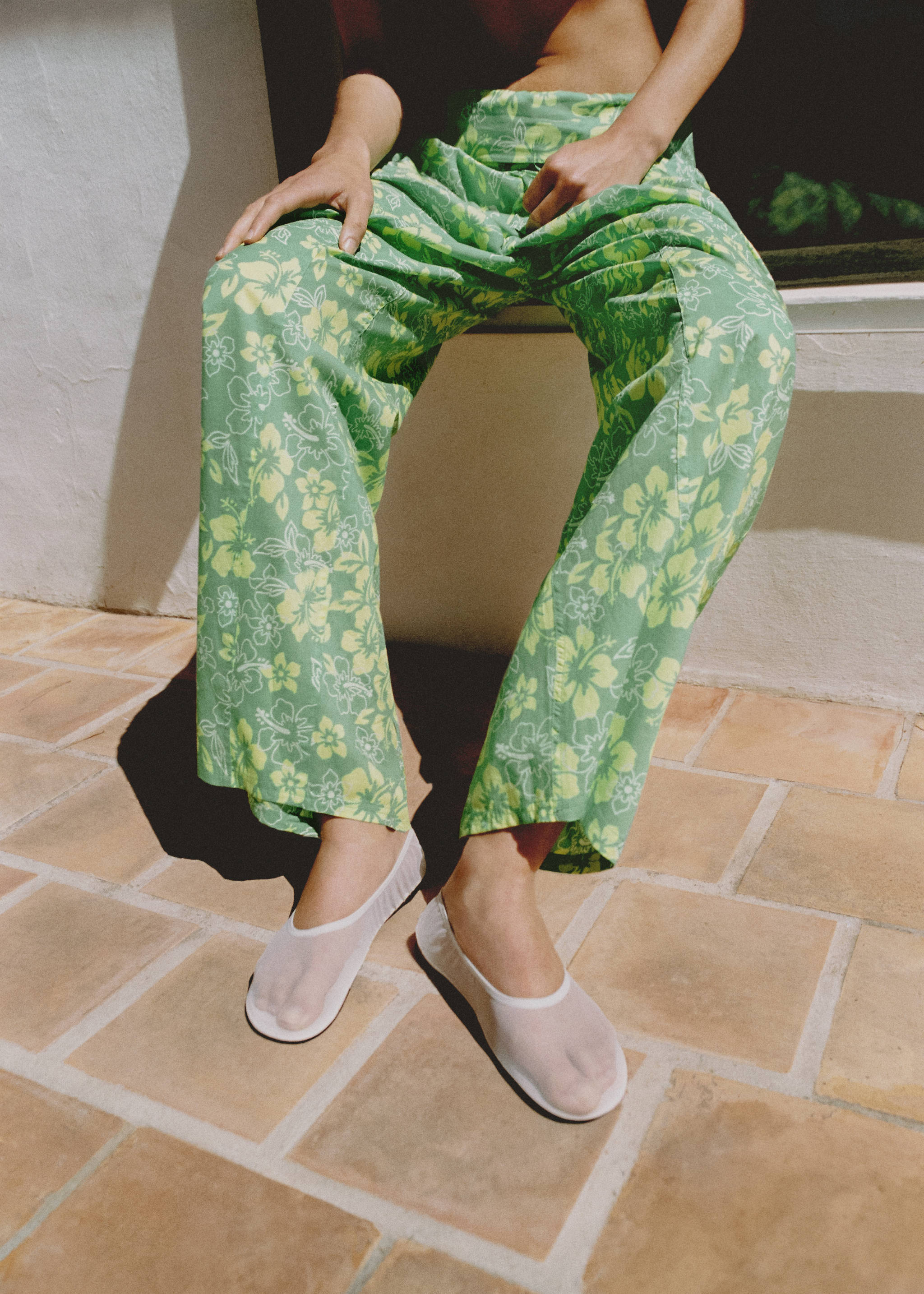 Semi-transparent mesh ballet flats - General plane