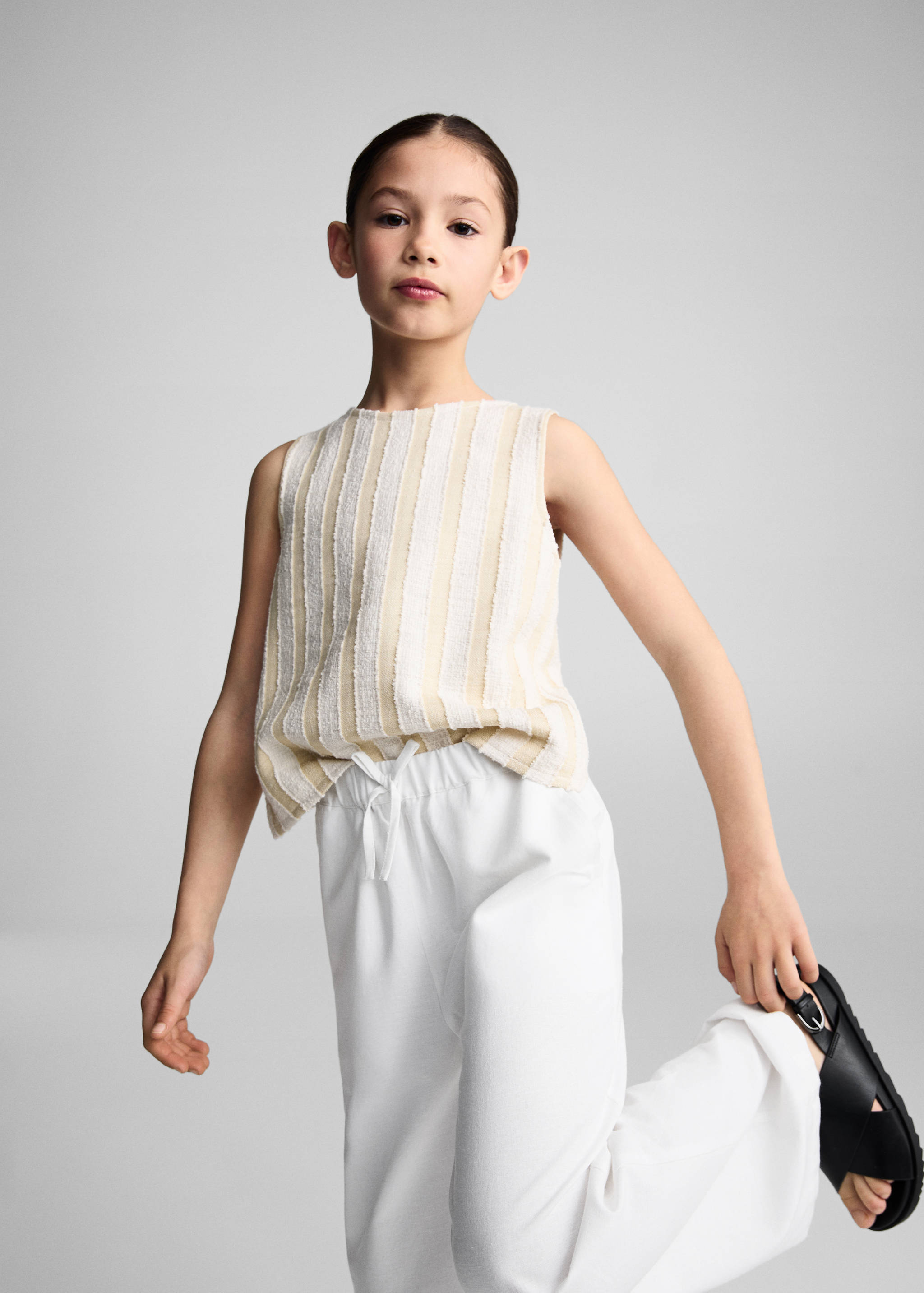 Wide leg linen trousers - Medium plane