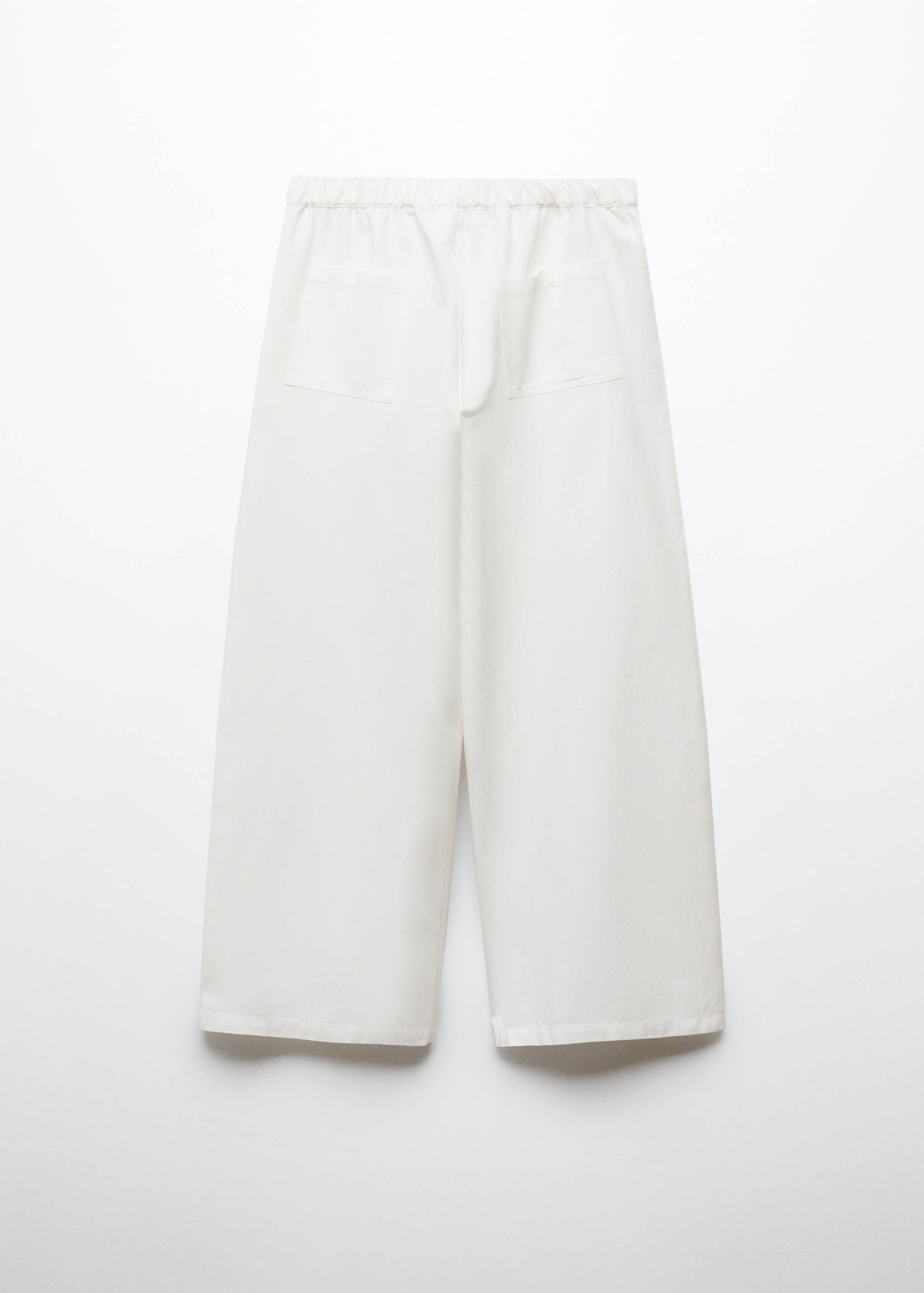 Wide leg linen trousers - Reverse of the article
